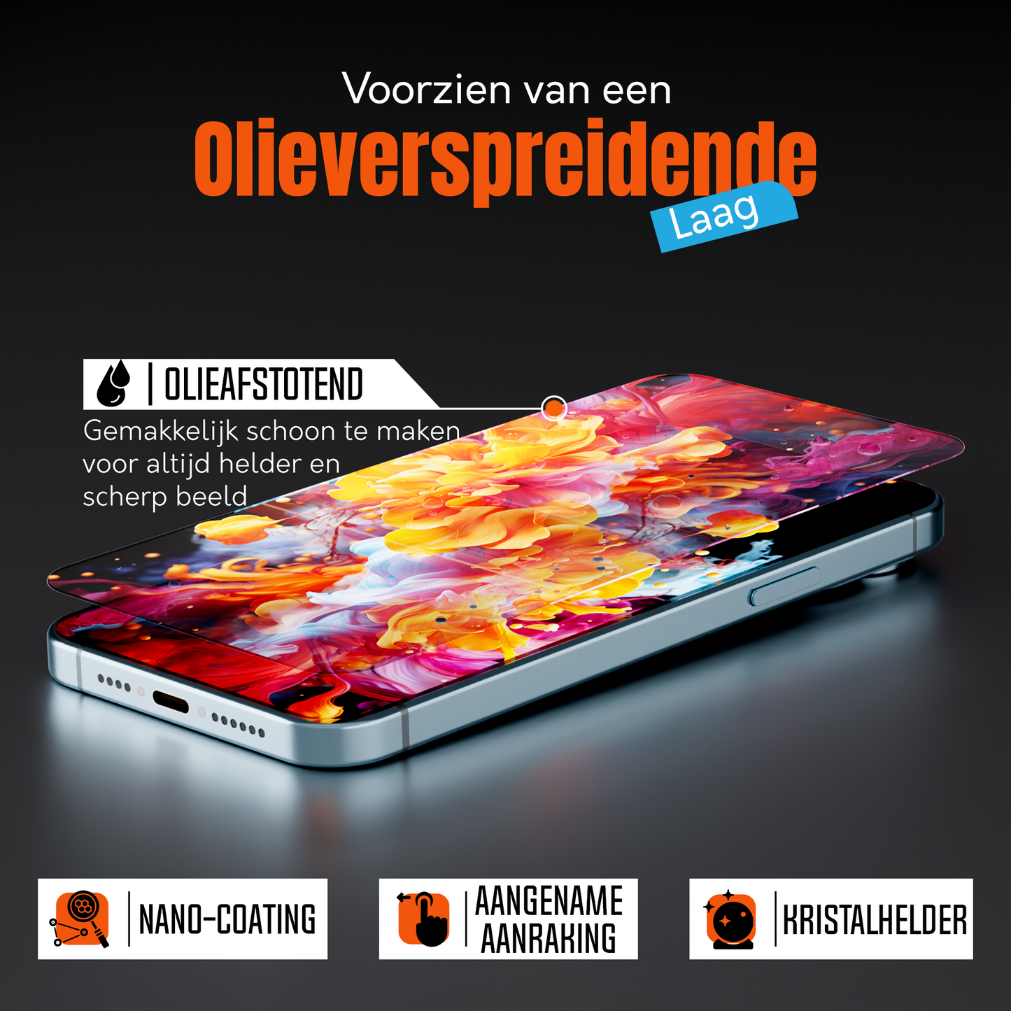iTech Gehard Glas Screenprotector voor iPhone 15