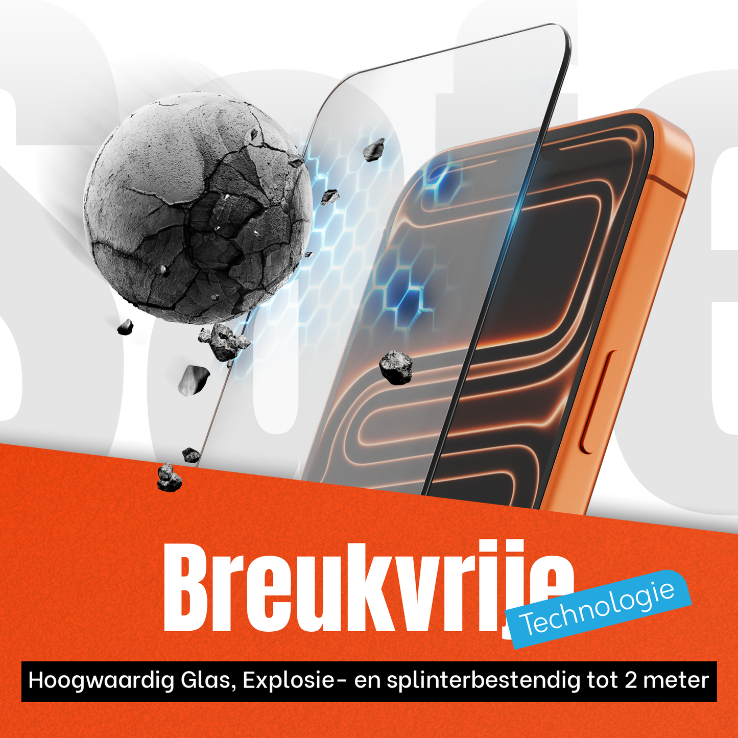 iPhone 17 Pro Hoesje Zwart - screen protector