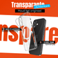 iPhone 16 Hoesje – Transparant MagSafe Case met Metalen Stand & Oranje Button