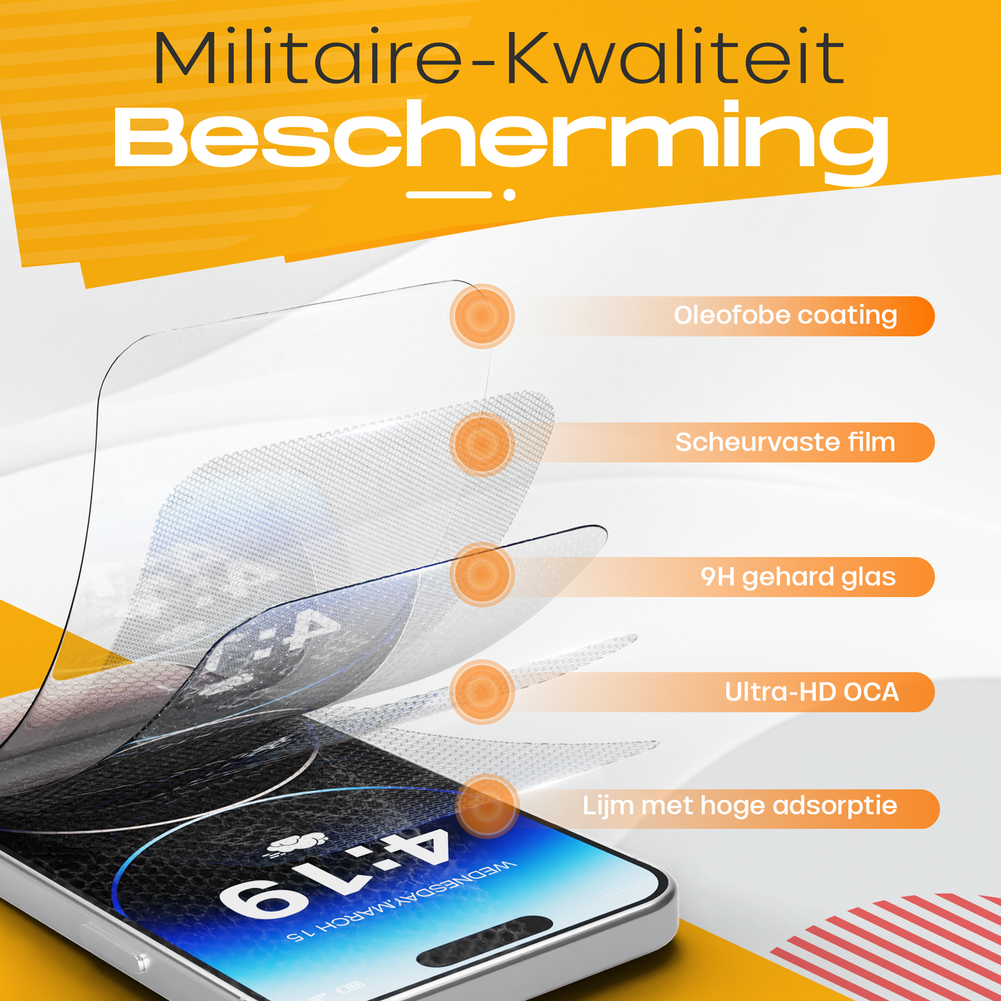 Solutionss4 Screenprotector voor iPhone 14 Pro – Case Vriendelijk