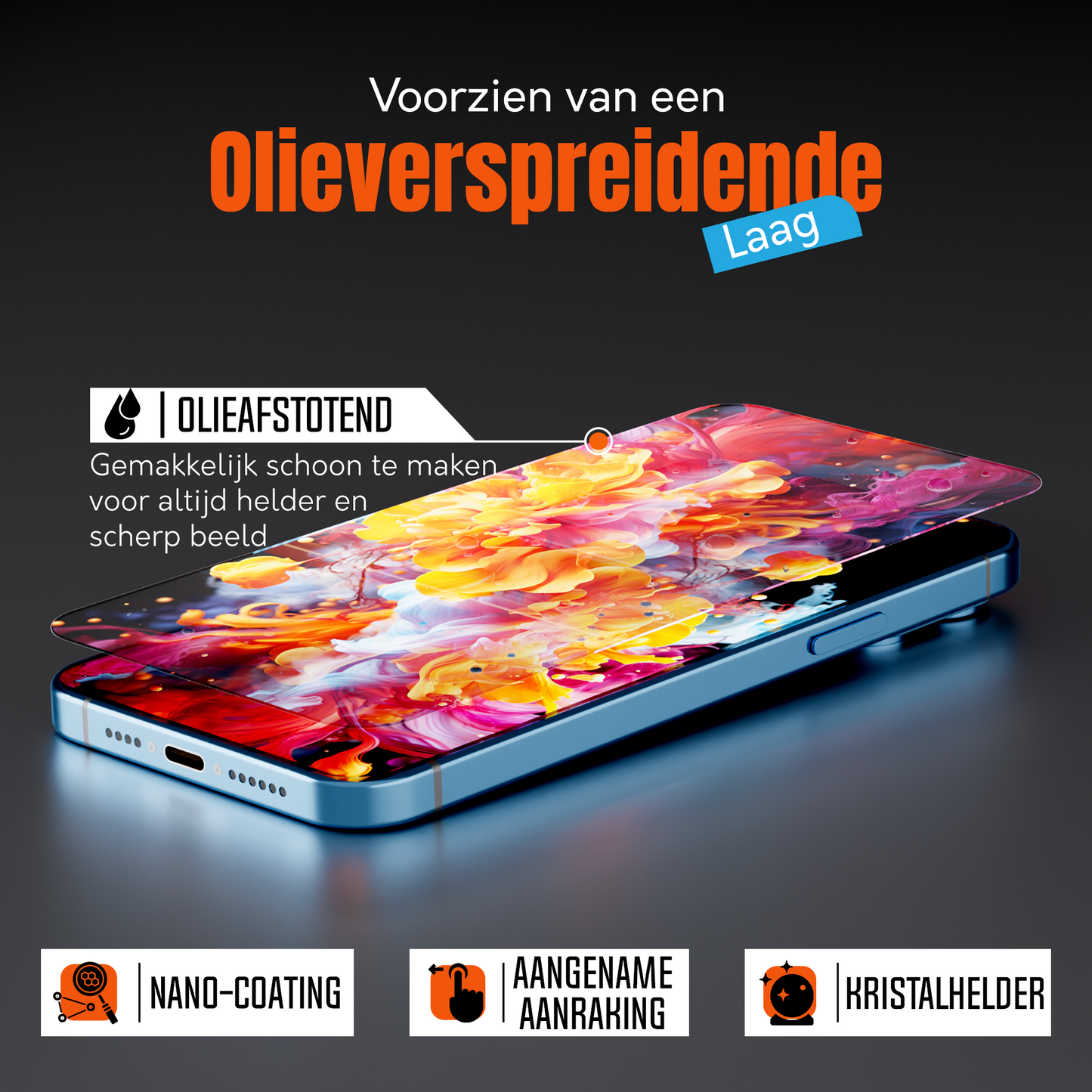 iTech Gehard Glas Screenprotector voor iPhone 13 Pro