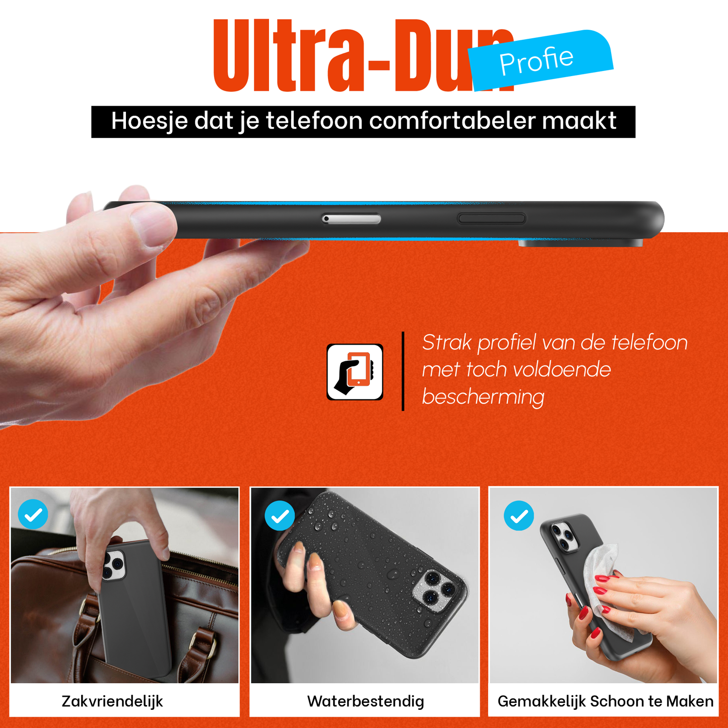 My Case Zwarte Siliconen Hoes voor iPhone 11 Pro Max – Slank Maar Beschermend