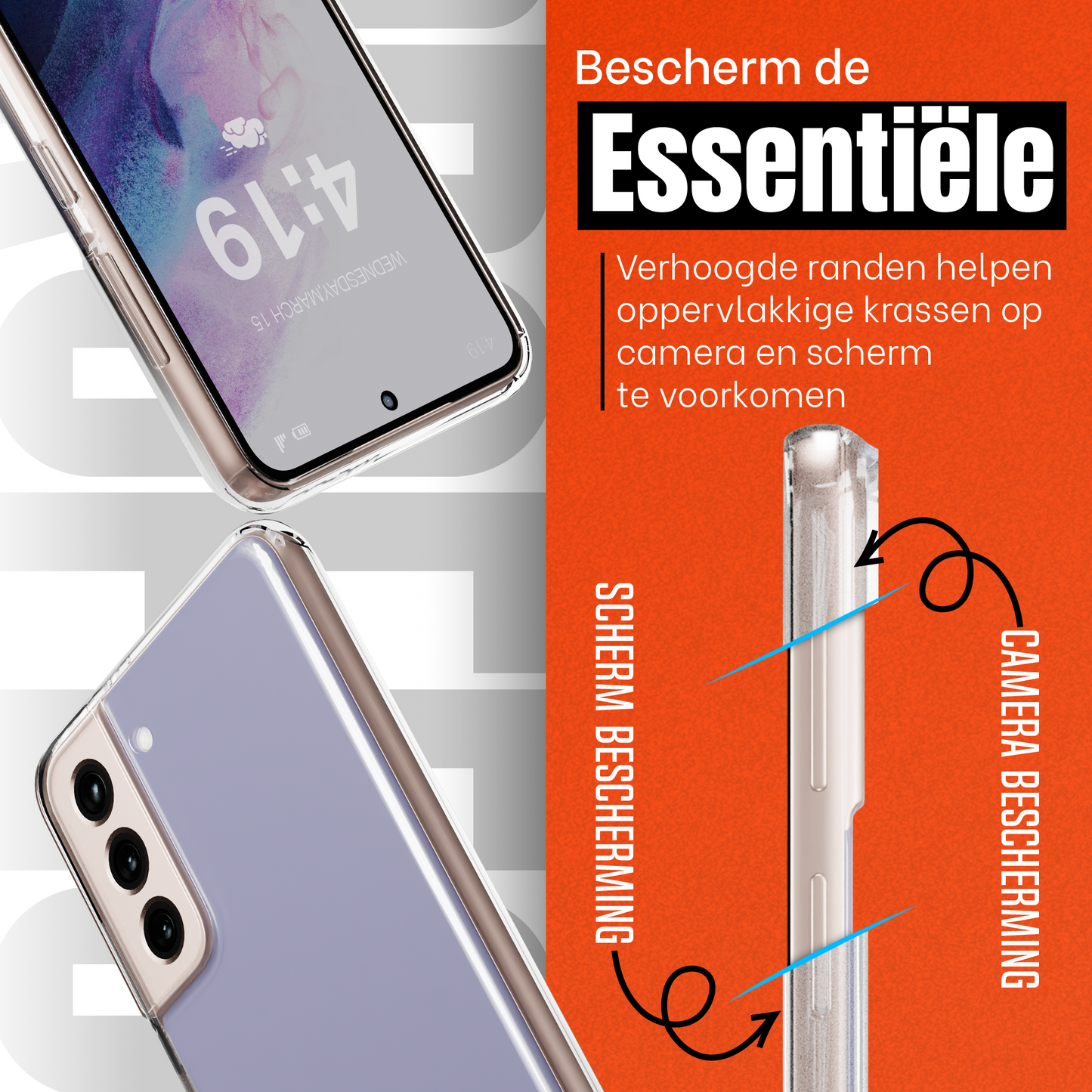 My Case Transparante Hoes voor Samsung Galaxy S21 – Langdurig Helder