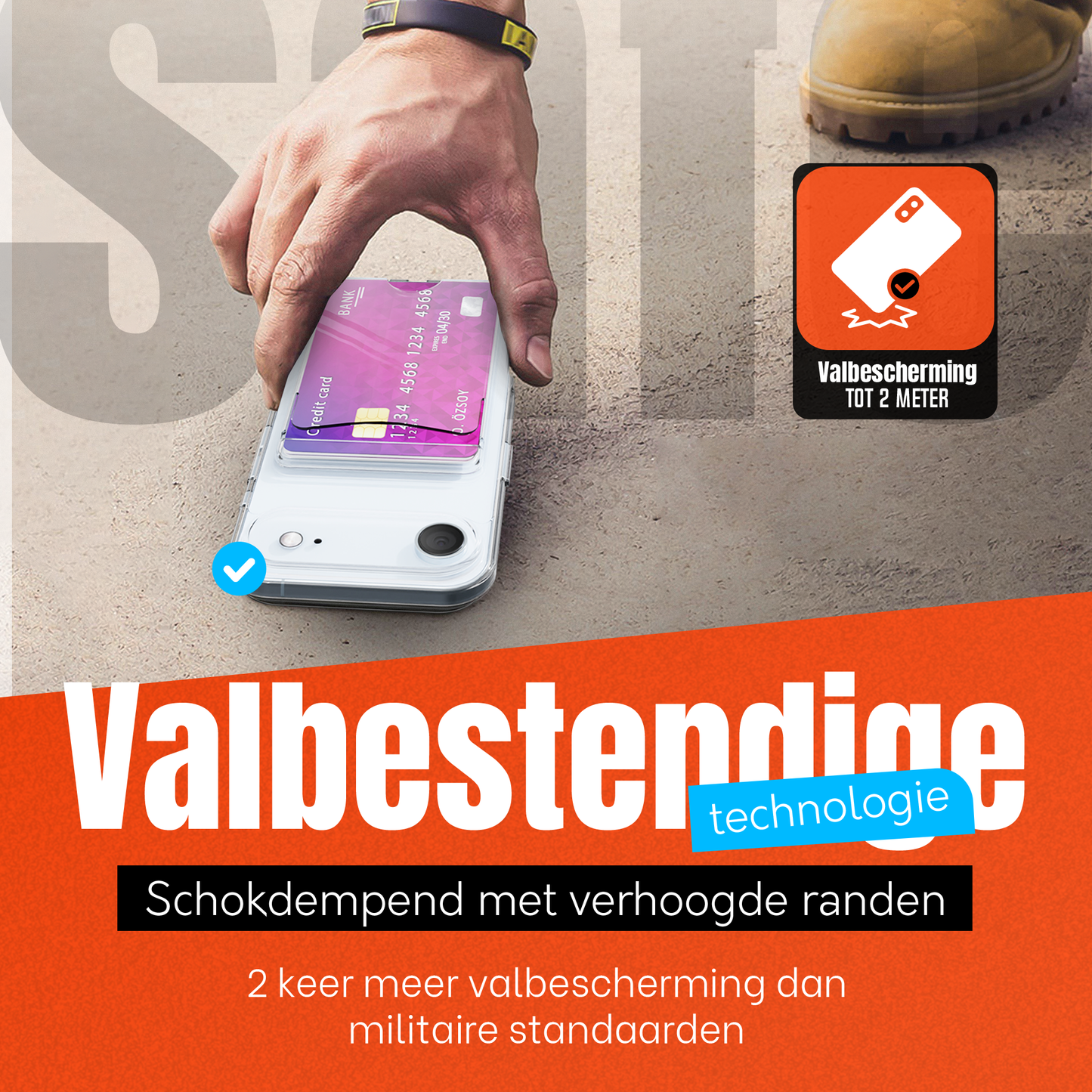 iPhone 17 Air Pasjeshouder hoesje Transparant
