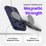 Reovo ClearMag Hoesje Geschikt voor iPhone 17 Pro Max - Geschikt voor MagSafe - Donkerblauw