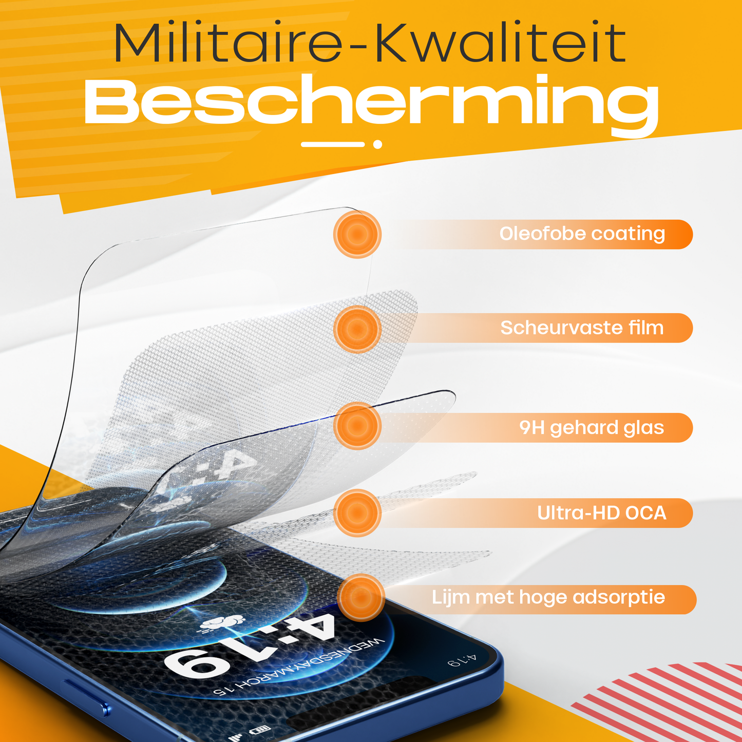 Solutionss4 Screenprotector voor iPhone 12 Pro Max – Case Vriendelijk