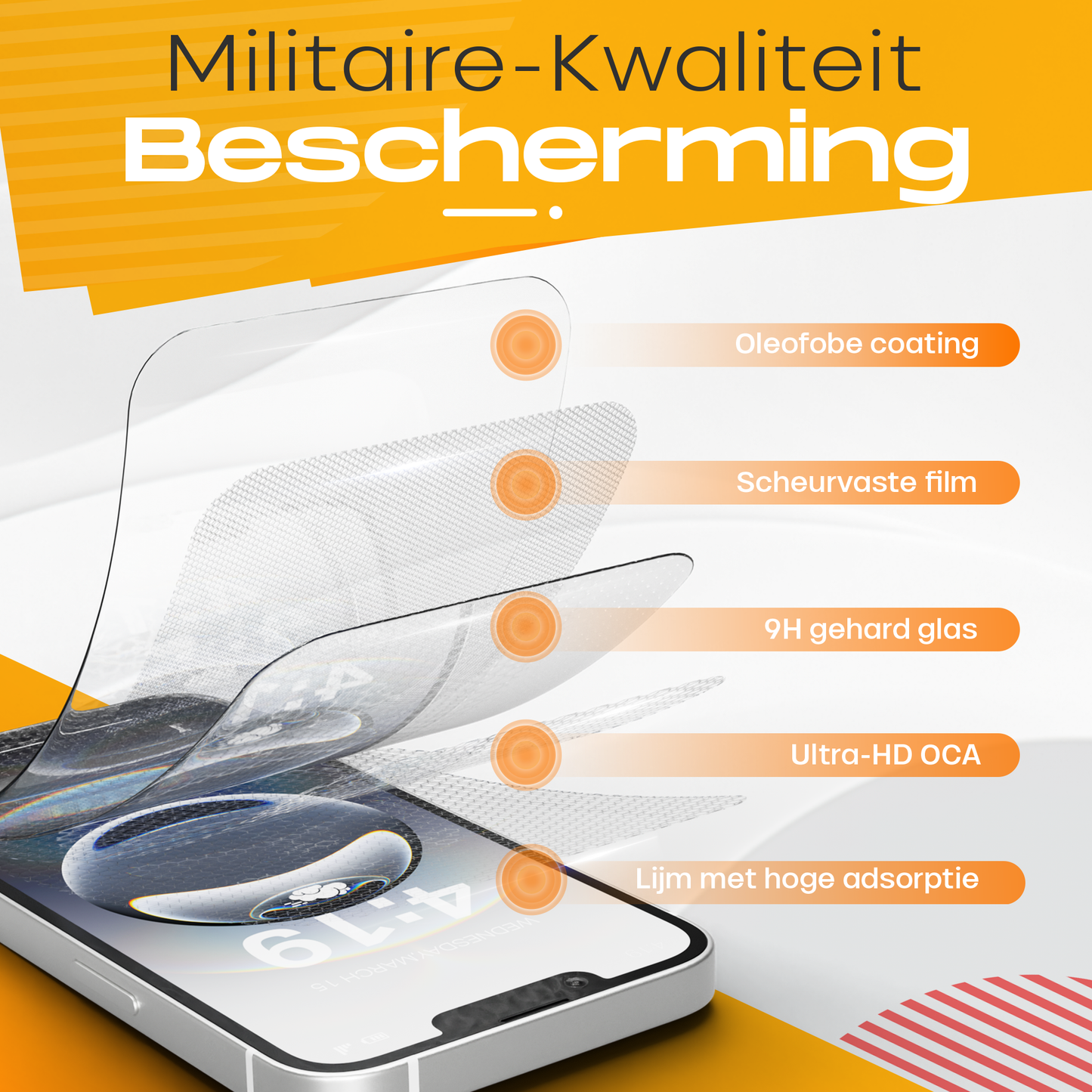 Solutionss4 Screenprotector voor iPhone 16e – Case Vriendelijk