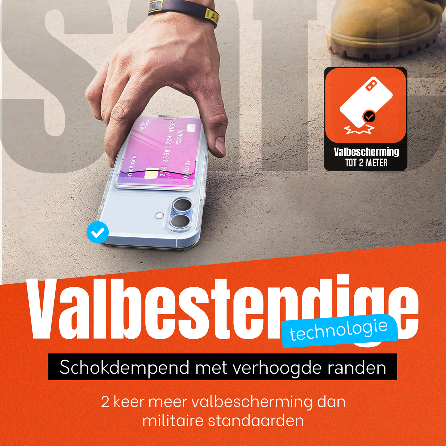 iPhone 17 hoesje Pasjeshouder Transparant