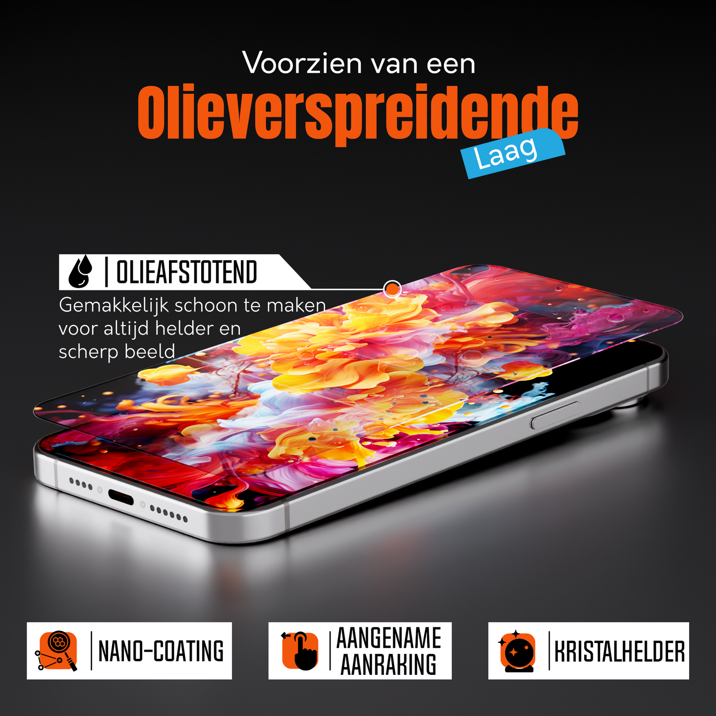 iTech Gehard Glas Screenprotector voor iPhone 13