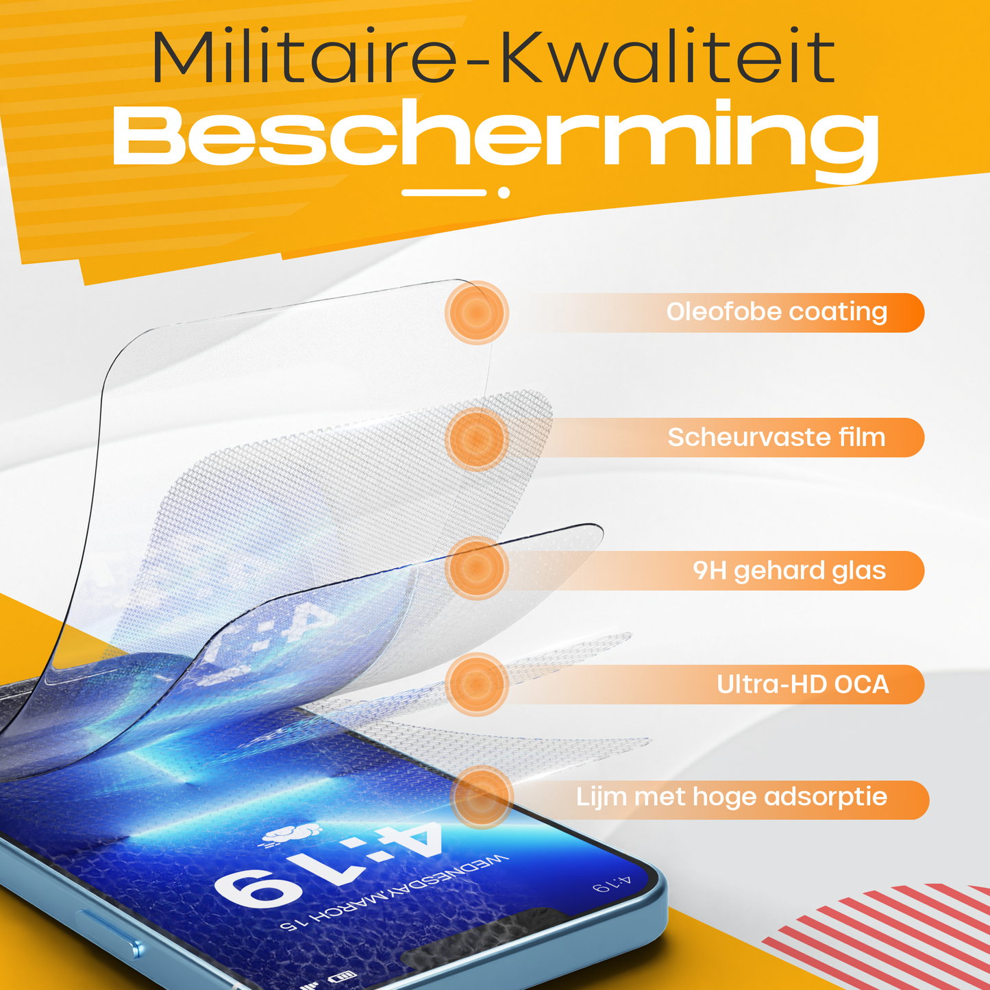 Solutionss4 Screenprotector voor iPhone 13 Pro Max – Case Vriendelijk