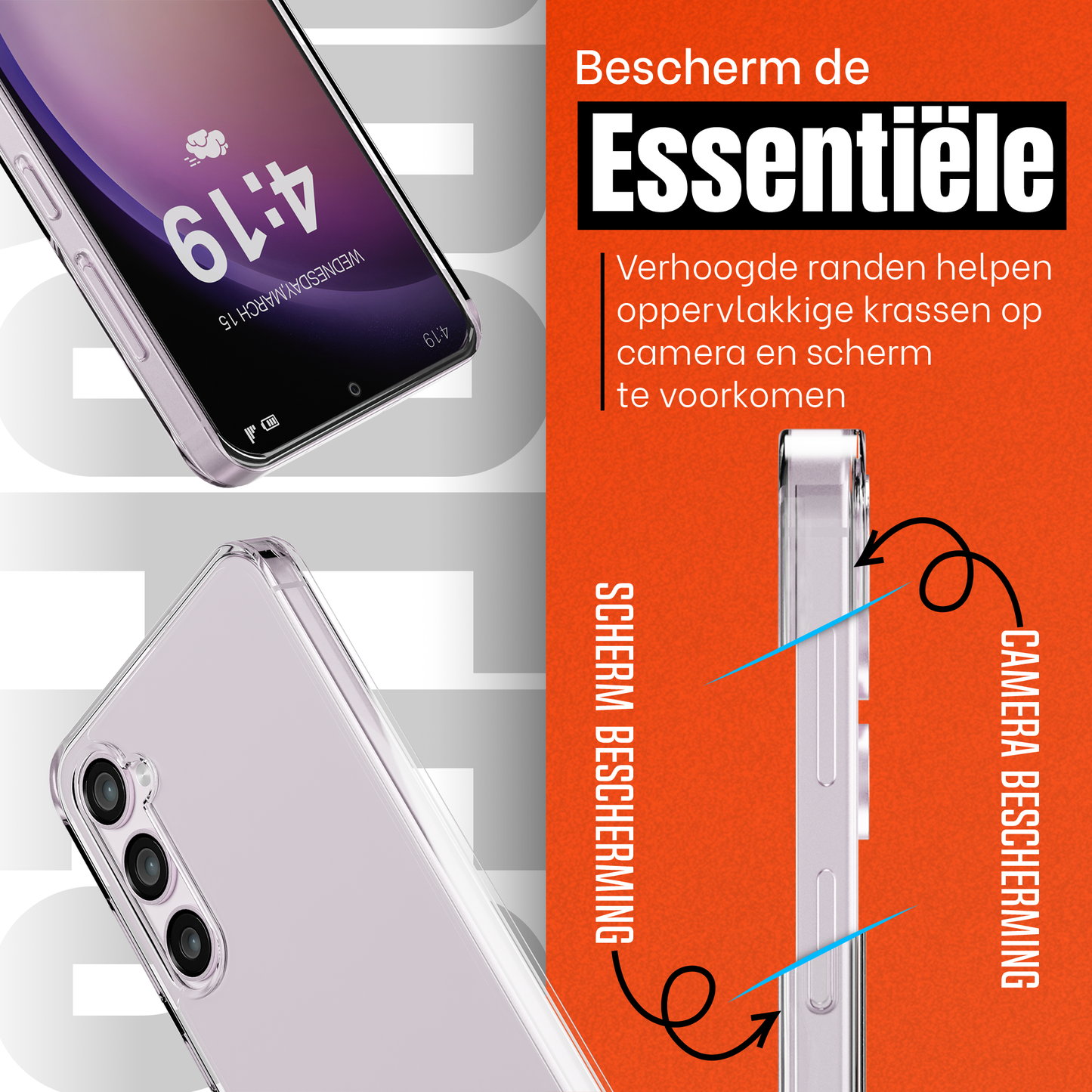 My Case Transparante Hoes voor Samsung Galaxy S23 – Langdurig Helder