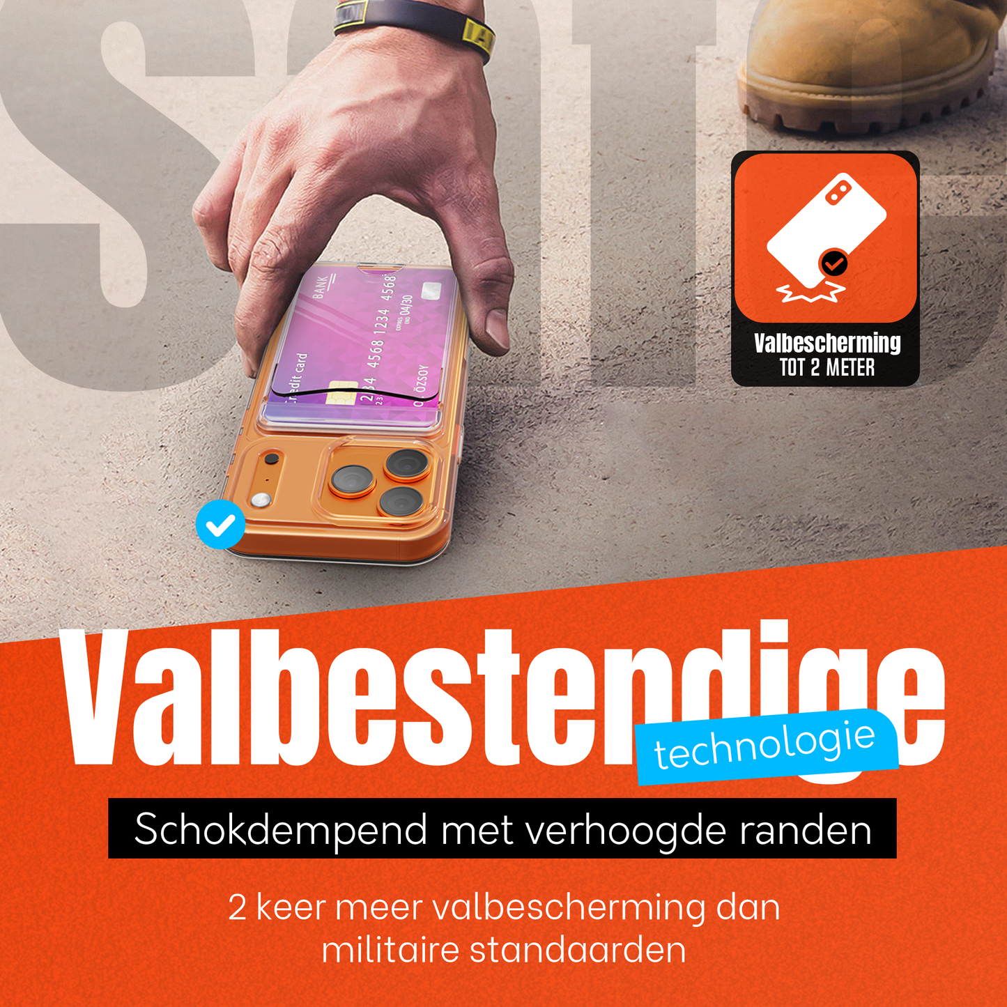 iPhone 17 Pro hoesje Pasjeshouder Transparant