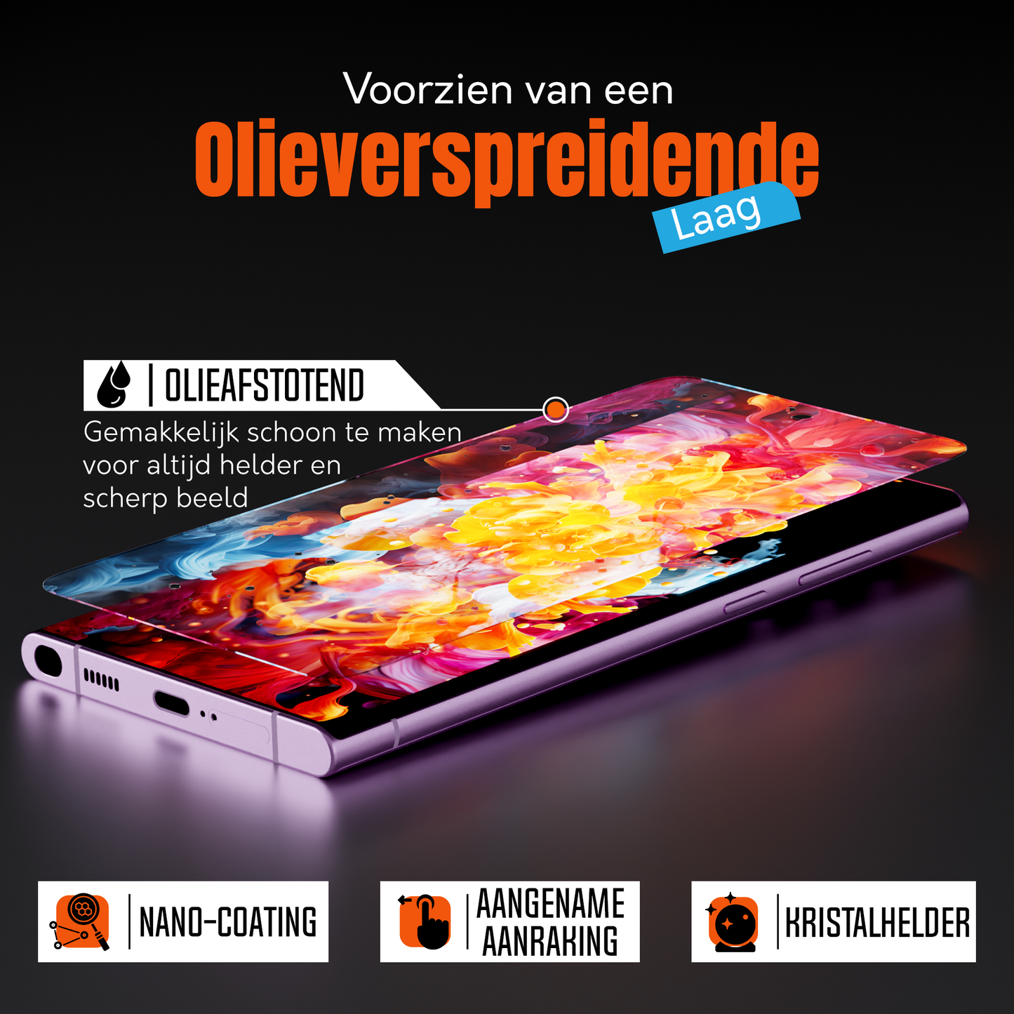My Case 9H Gehard Glas Screenprotector voor Samsung Galaxy S23 Ultra