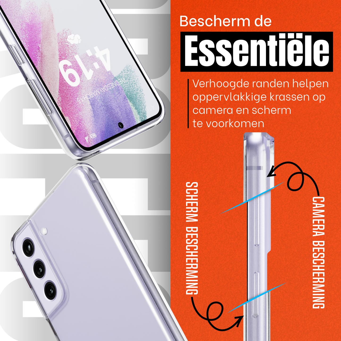 My Case Transparante Hoes voor Samsung Galaxy S21 FE – Langdurig Helder