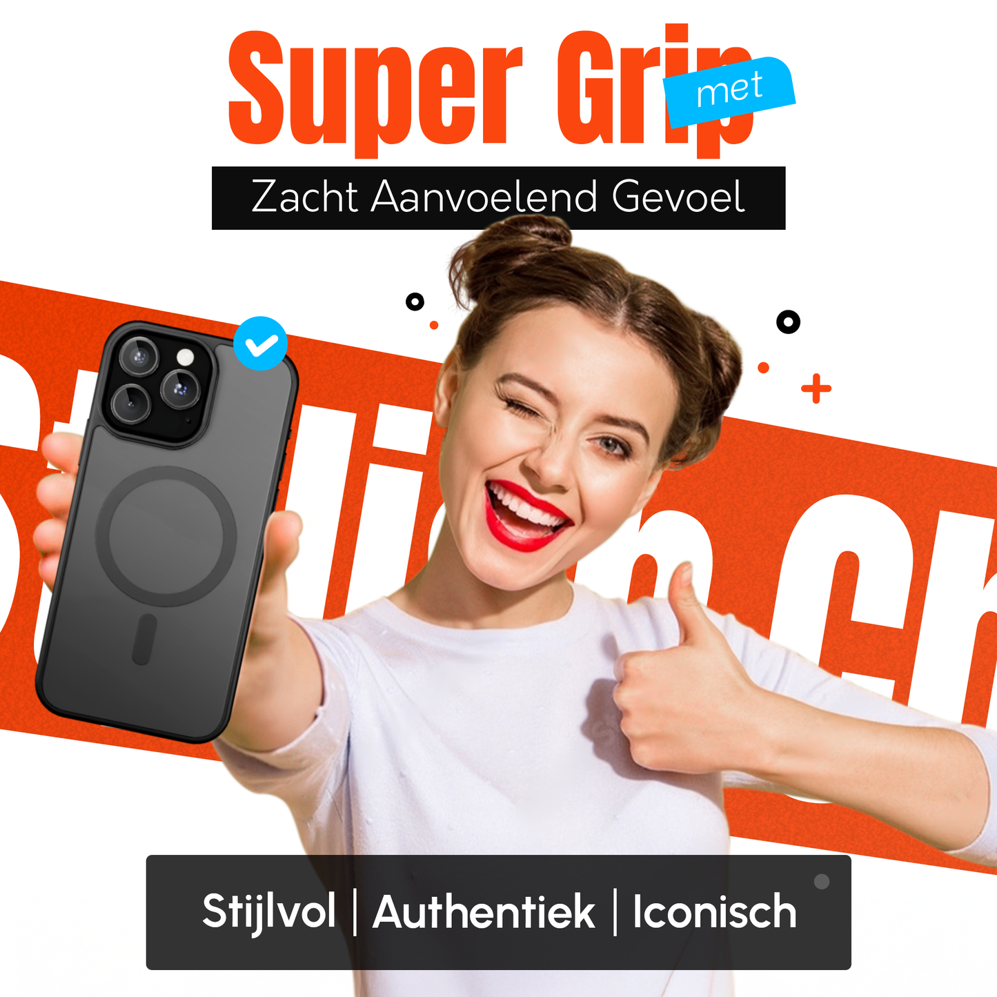My Case Zwart MagSafe Hoesje geschikt voor iPhone 14 Pro – Slank, Sterk & MagSafe-Klaar