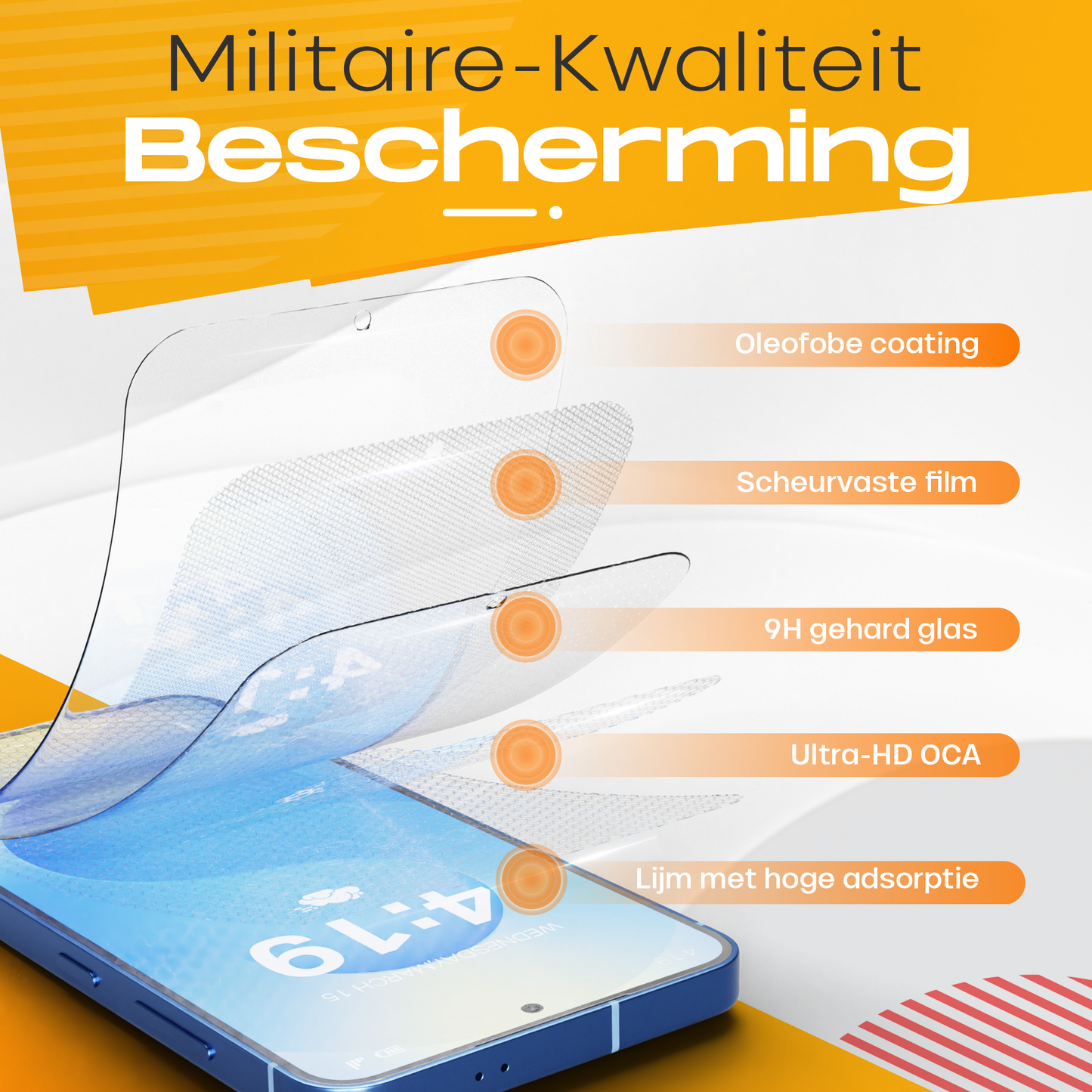 Solutionss4 Screenprotector voor Samsung Galaxy S25   – Case Vriendelijk