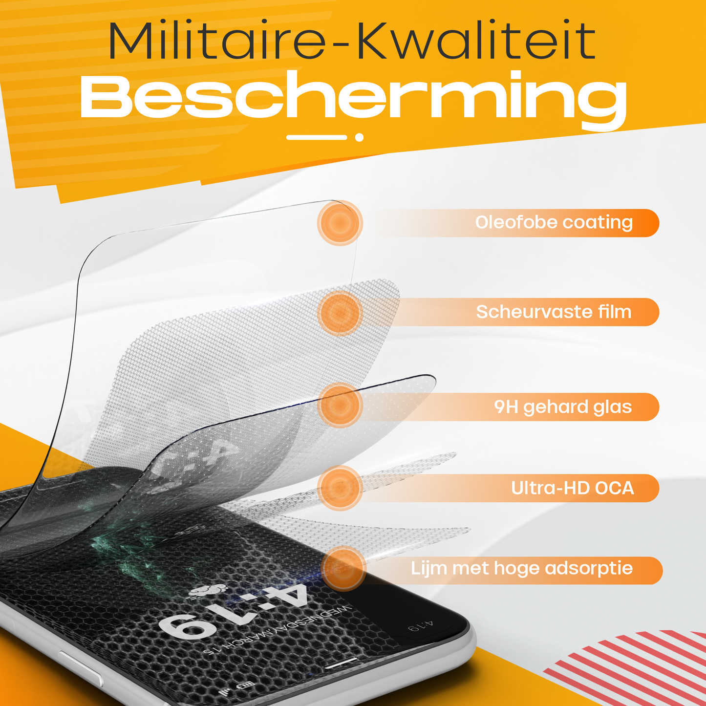 Solutionss4 Screenprotector voor iPhone 11 Pro – Case Vriendelijk