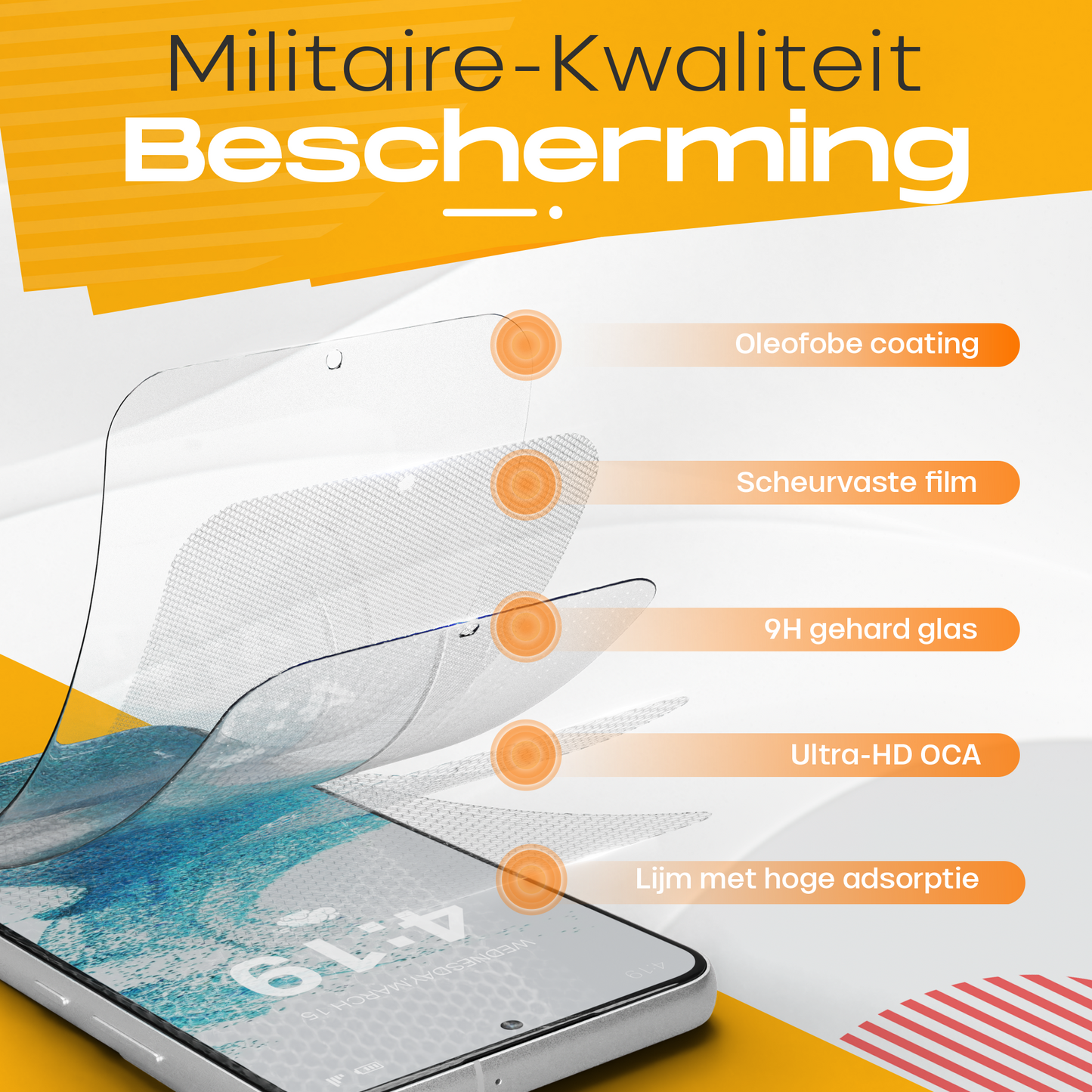 Solutionss4 Screenprotector voor Samsung Galaxy S22 Plus – Case Vriendelijk