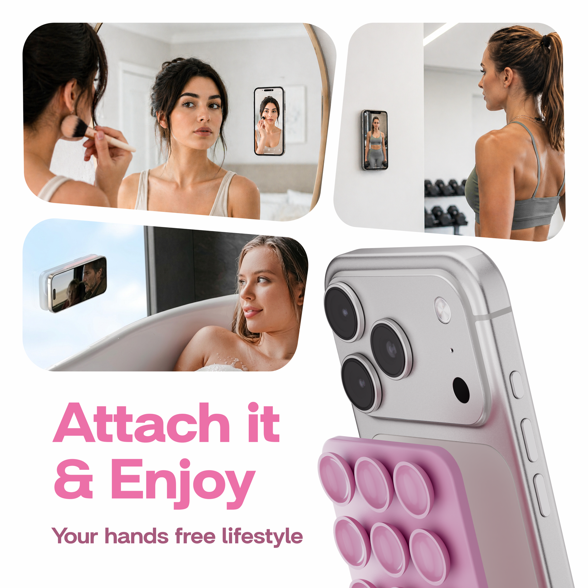 Magnetic Suction mount Pink