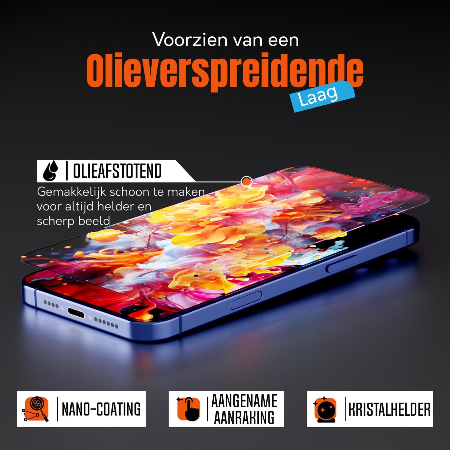 iTech Gehard Glas Screenprotector voor iPhone 16