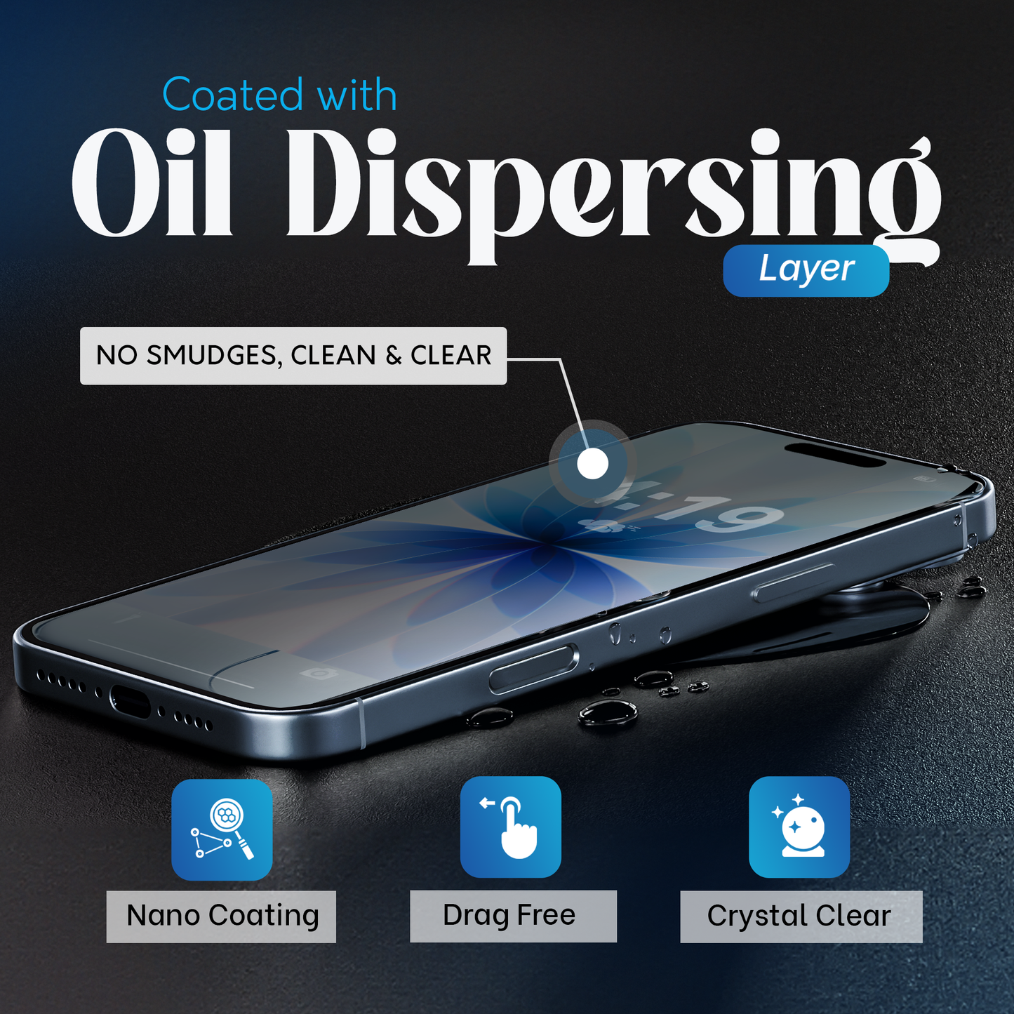 REOVO Privacy Screen Protector - Geschikt voor iPhone 17 - Gorilla Glass Extra Hard - Installatie Tool