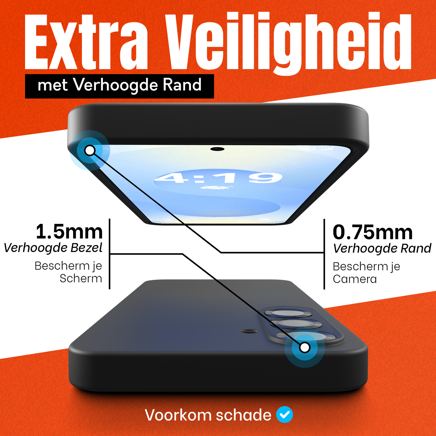 Samsung S26 Plus Hoesje Zwart - Screen protector