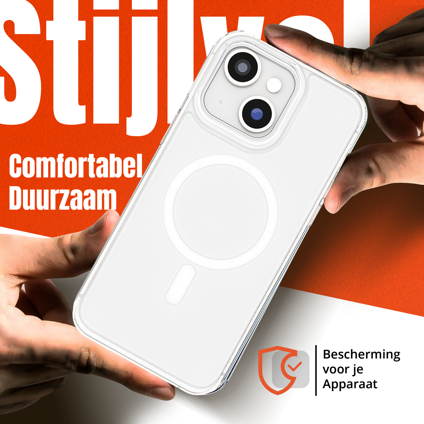My Case Transparant MagSafe Hoesje voor iPhone 13 – Slank, Sterk & MagSafe-Klaar