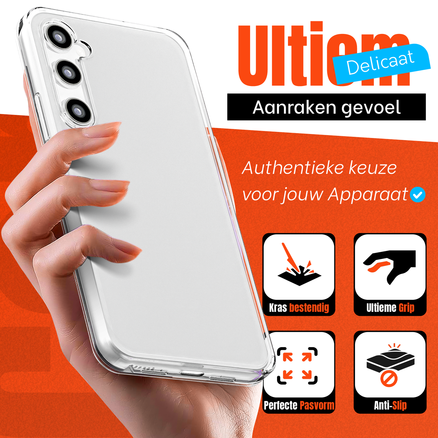 My Case Transparante Hoes voor Samsung Galaxy A54 – Langdurig Helder