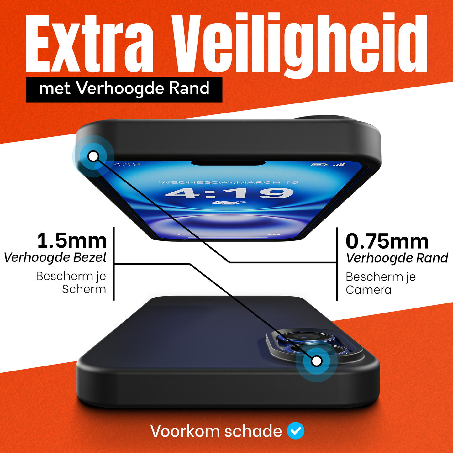 My Case Combo: Zwarte Siliconen Hoes met 2 Screenprotectors voor iPhone 16 Plus – Extra Veiligheid