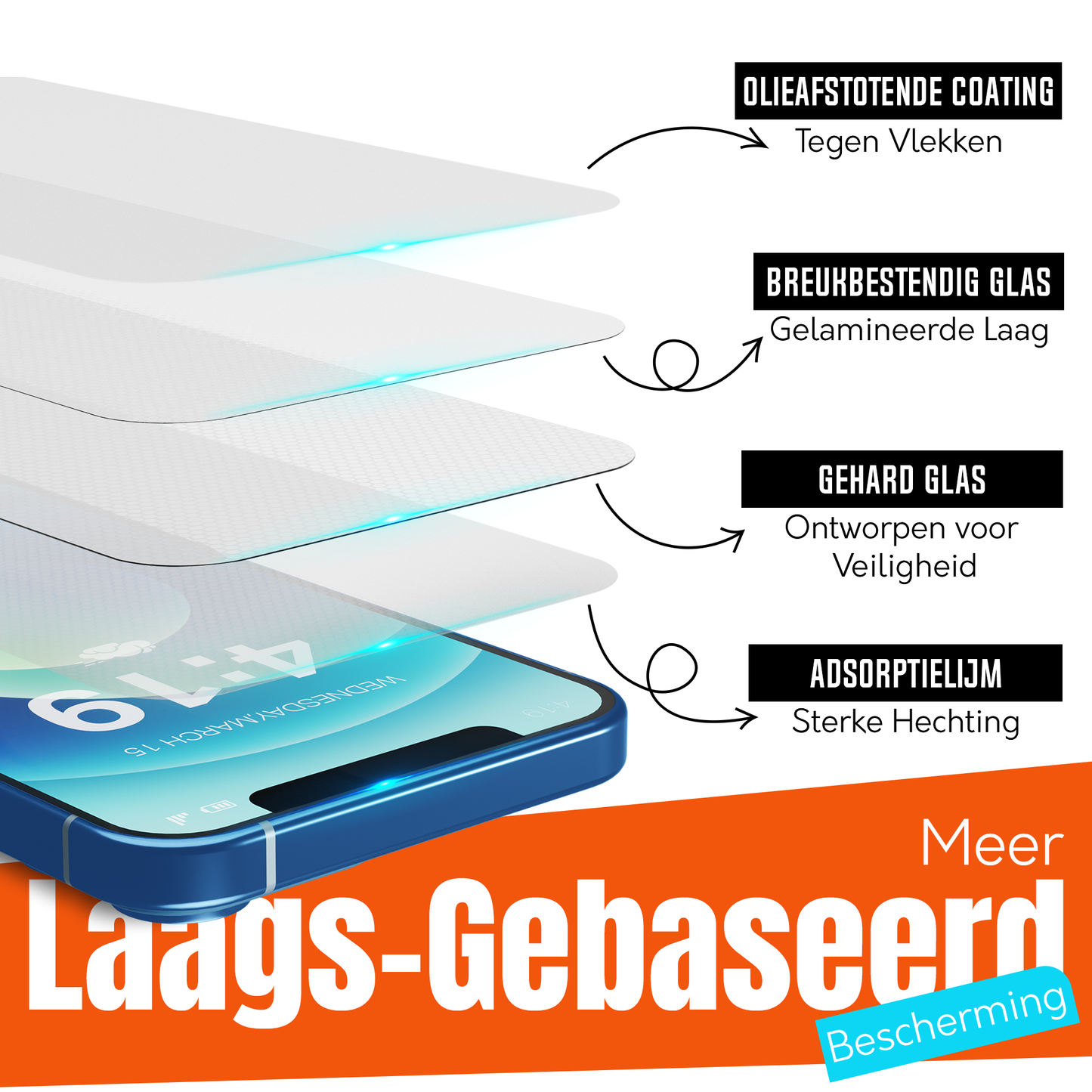 iTech Gehard Glas Screenprotector voor iPhone 12