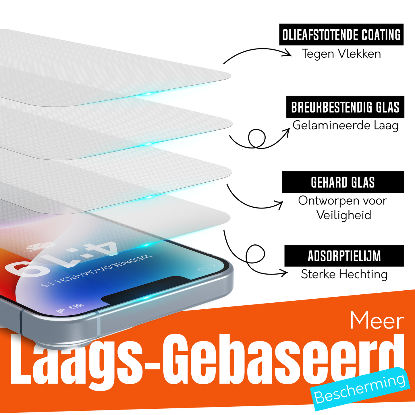 iTech Gehard Glas Screenprotector voor iPhone 14
