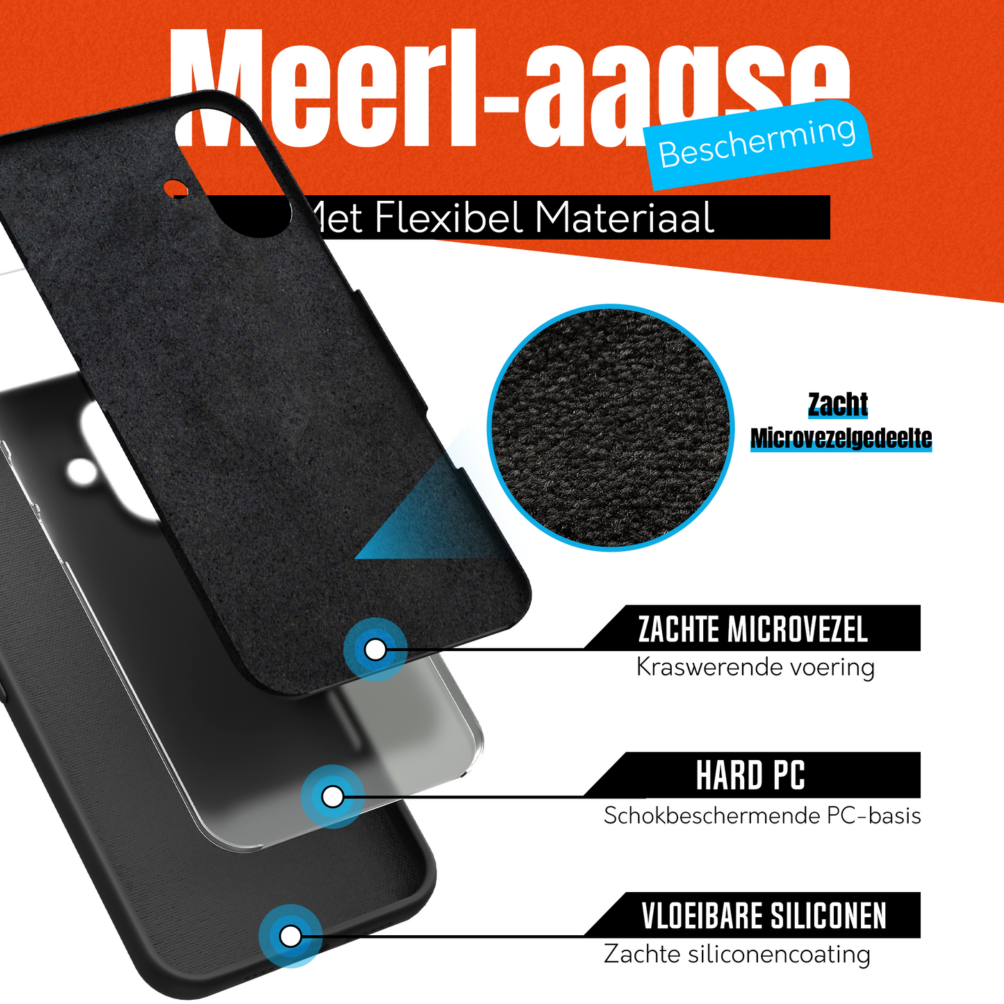 iPhone 17 hoesje Zwart