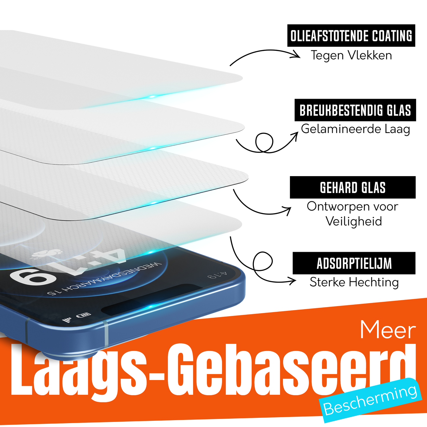 iTech Gehard Glas Screenprotector voor iPhone 12 Pro