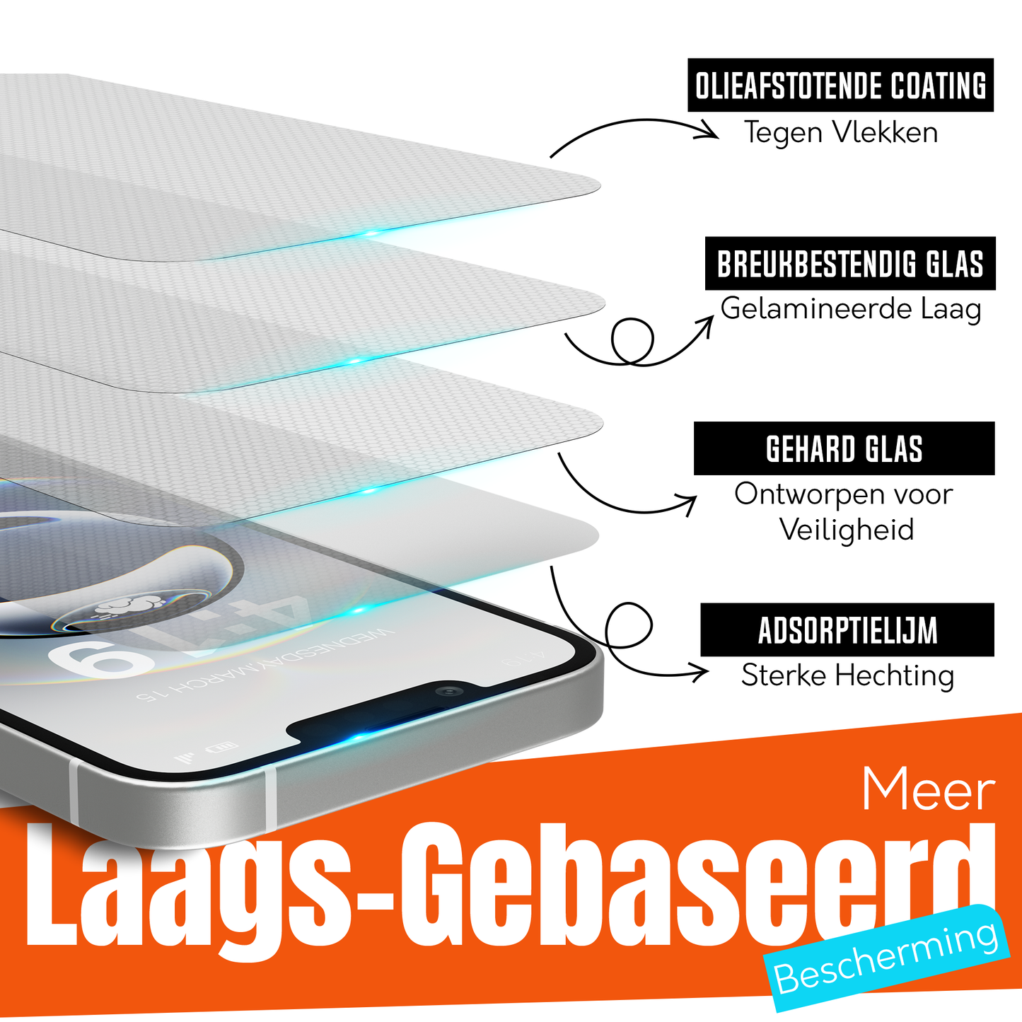 My Case 9H Gehard Glas Screenprotector voor iPhone 16e