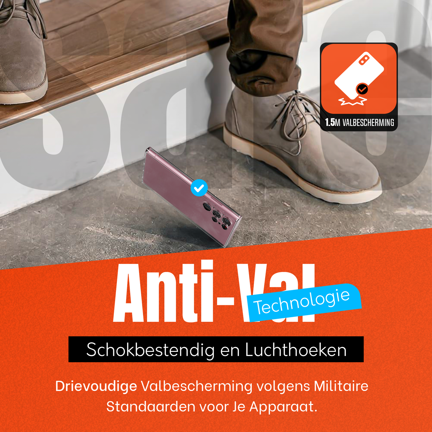 My Case Combo: Transparante Hoes met 2 Screenprotectors voor Samsung Galaxy S22 Ultra – Extra Veiligheid