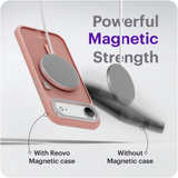 Reovo - Hoesje Geschikt voor iPhone 17 Air - Camera standaard - Geschikt voor MagSafe - Roze - anti-val technologie
