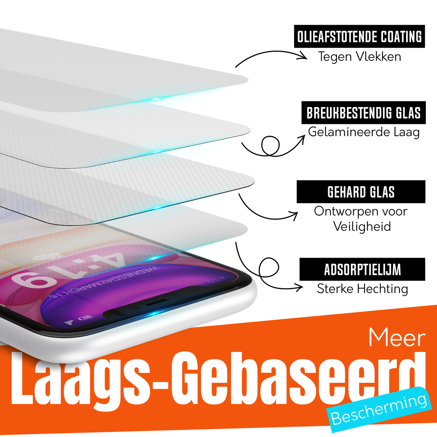 My Case 9H Gehard Glas Screenprotector voor iPhone 11
