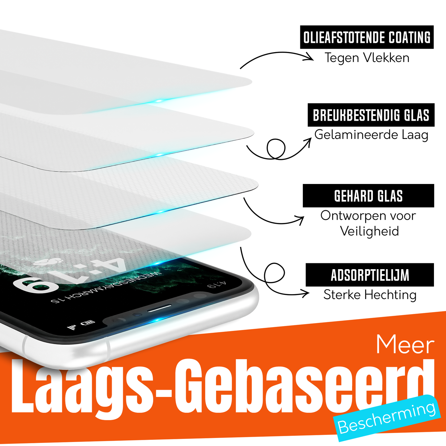 My Case 9H Gehard Glas Screenprotector voor iPhone 11 Pro