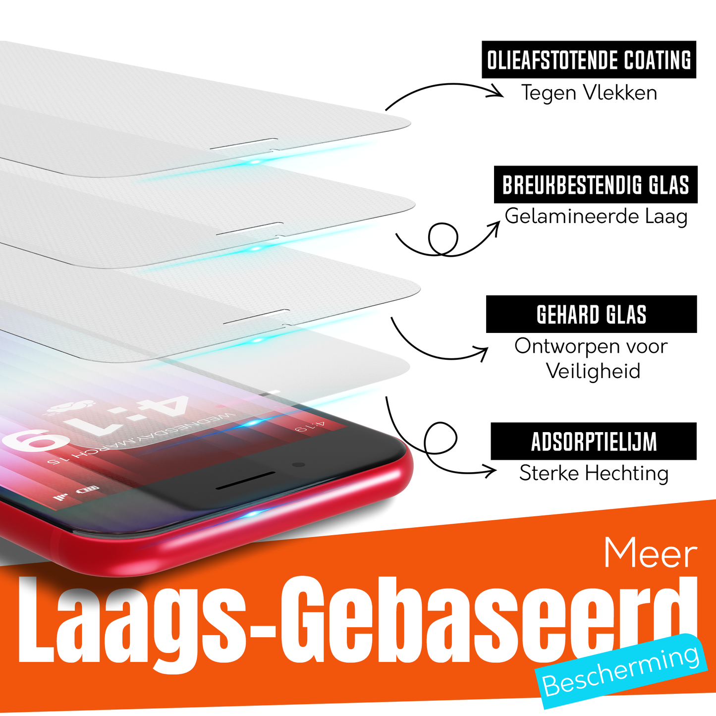 My Case 9H Gehard Glas Screenprotector voor iPhone SE 2022