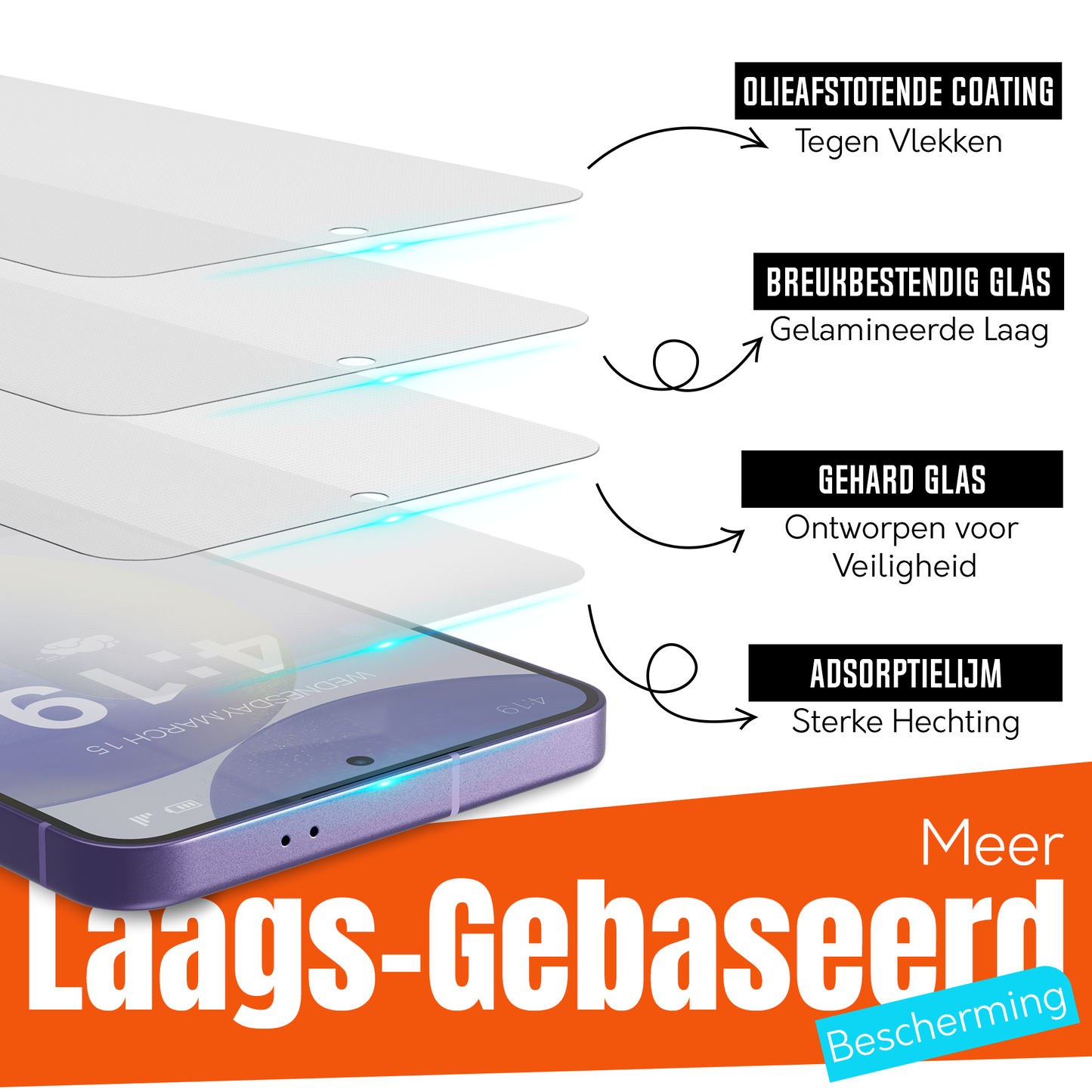My Case 9H Gehard Glas Screenprotector voor Samsung Galaxy S24