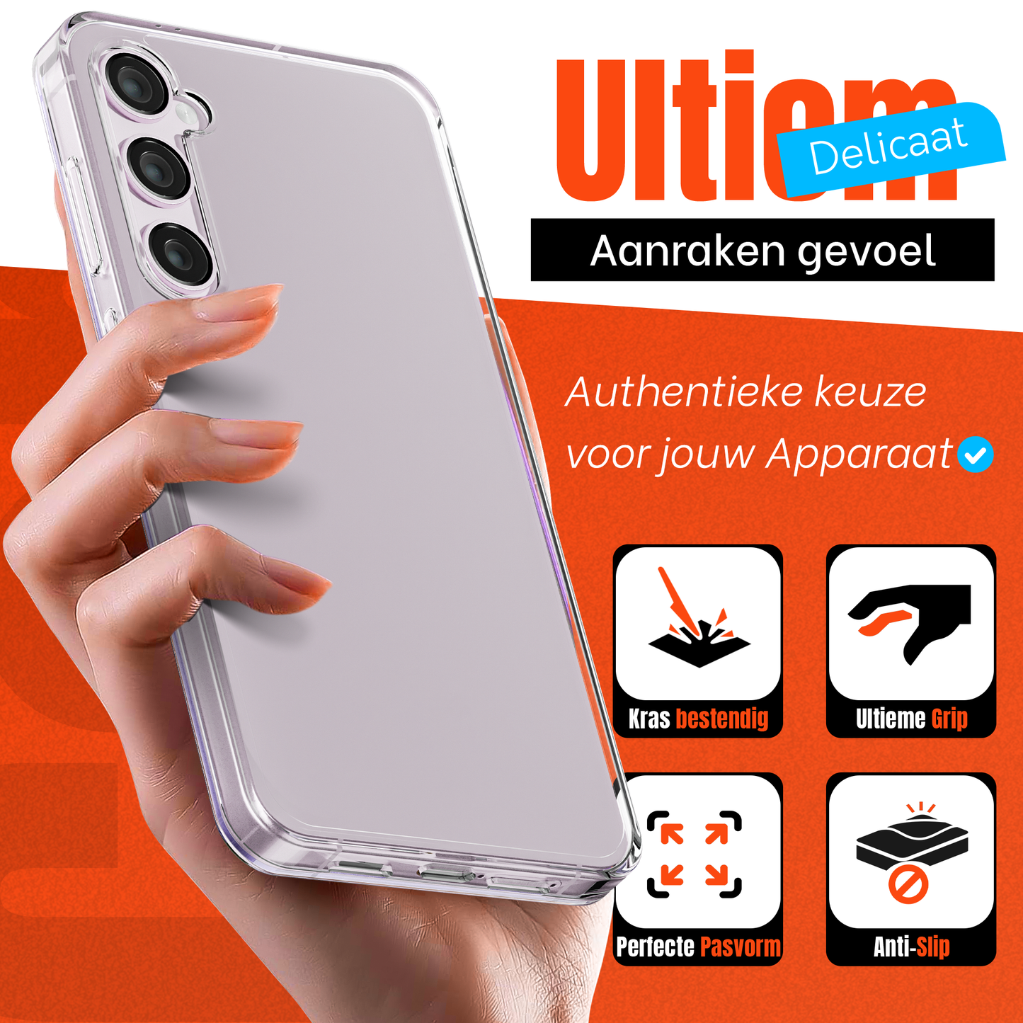 My Case Transparante Hoes voor Samsung Galaxy S23 – Langdurig Helder