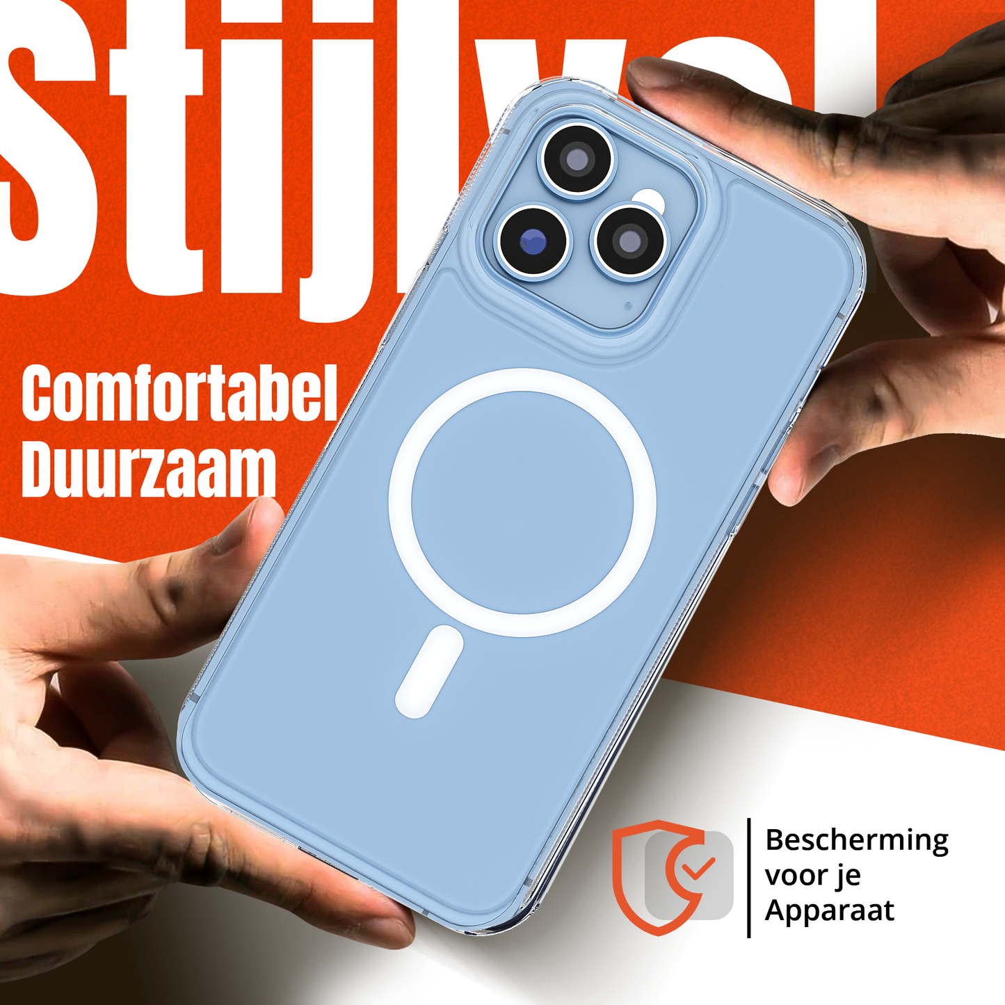 My Case Transparant MagSafe Hoesje voor iPhone 13 Pro – Slank, Sterk & MagSafe-Klaar