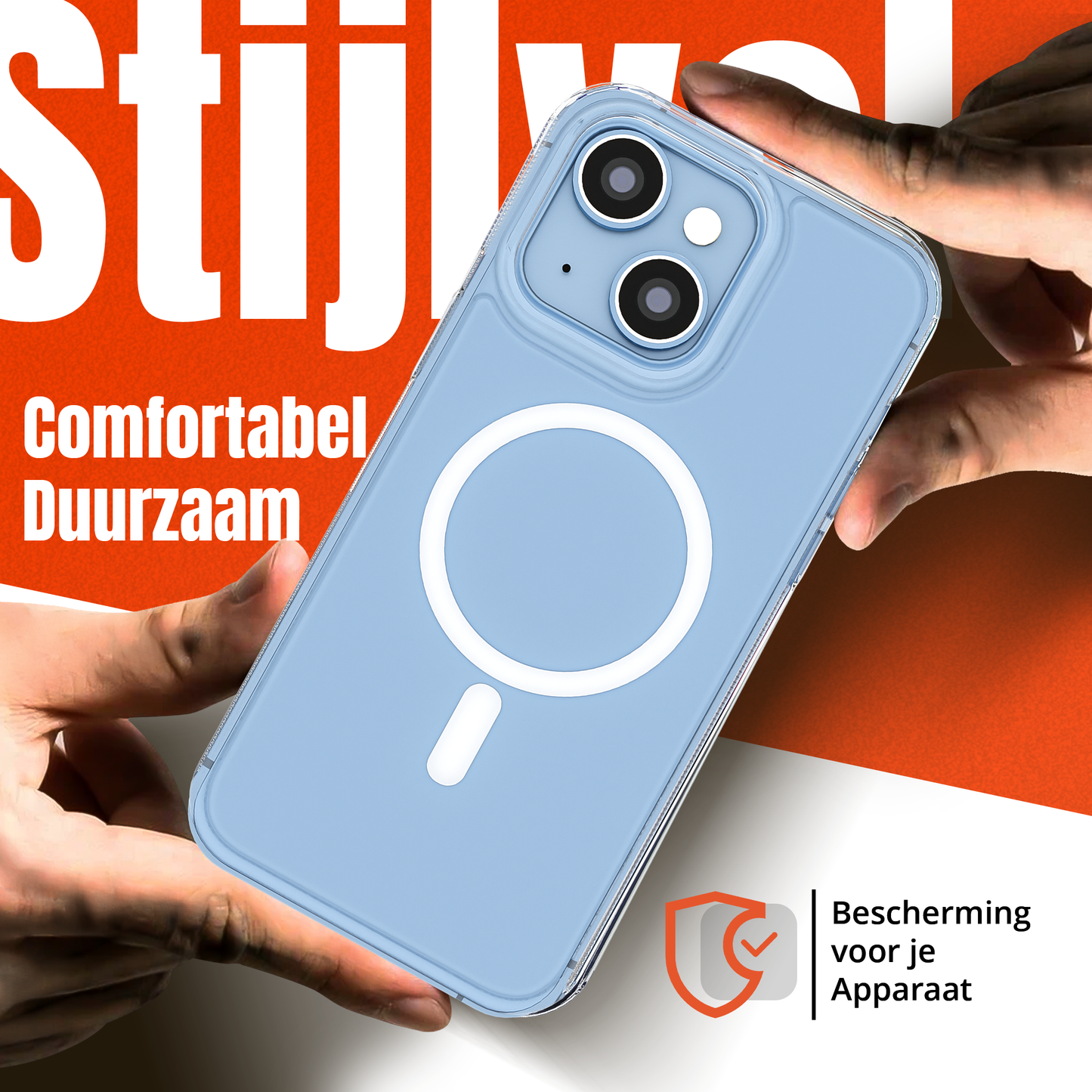 My Case Transparant MagSafe Hoesje voor iPhone 14 – Slank, Sterk & MagSafe-Klaar