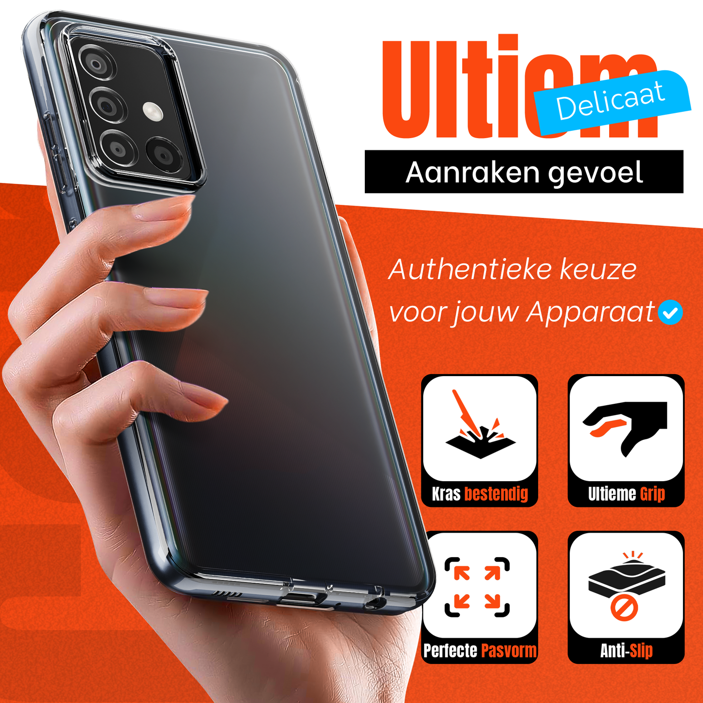 My Case Transparante Hoes voor Samsung Galaxy A51 – Langdurig Helder