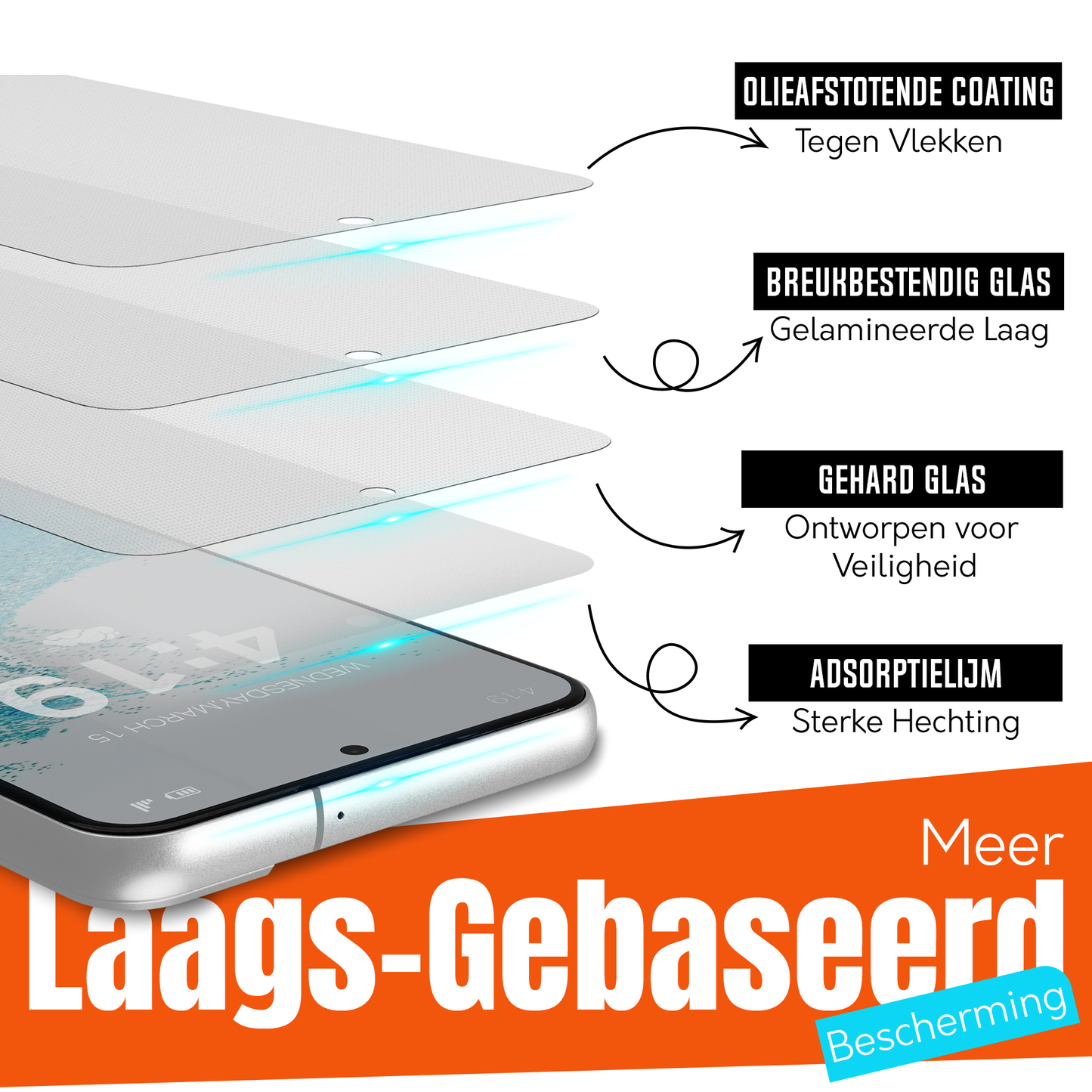 My Case 9H Gehard Glas Screenprotector voor Samsung Galaxy S22 Plus
