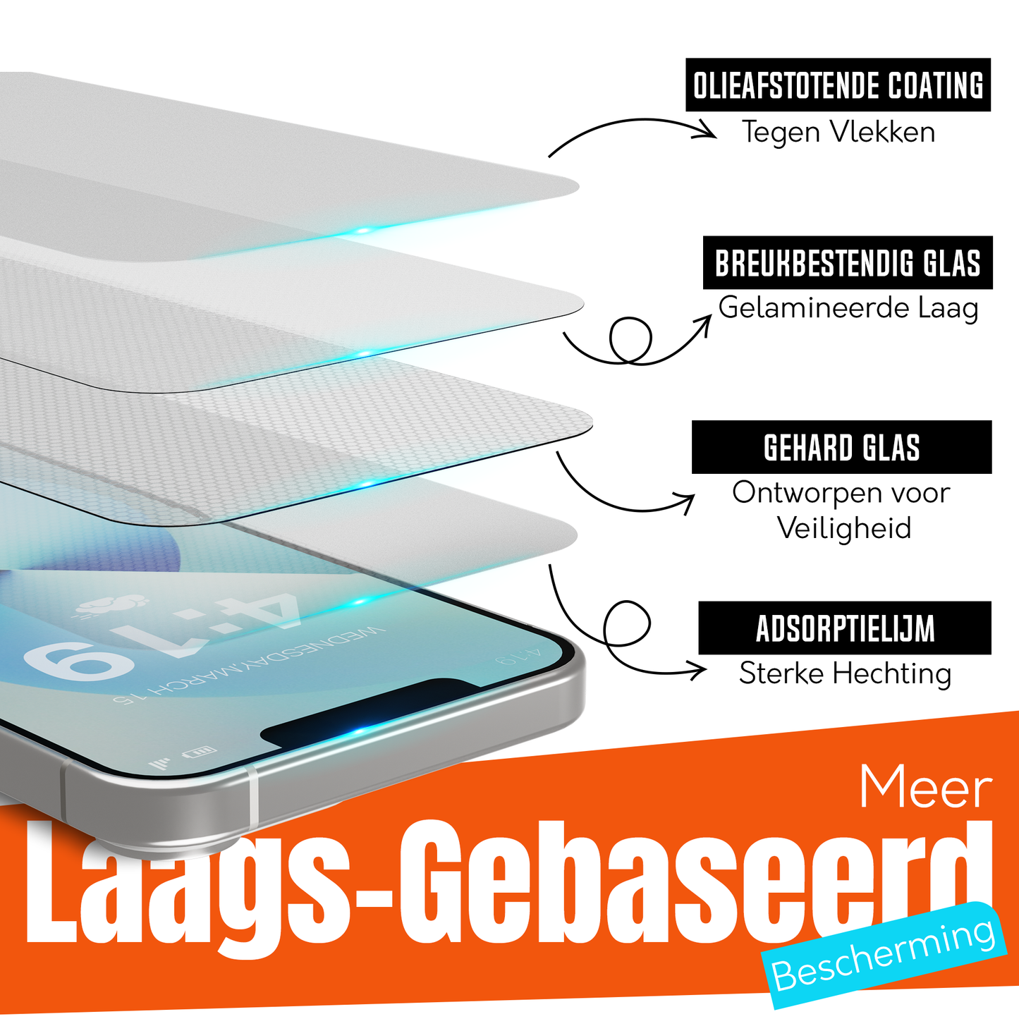 iTech Gehard Glas Screenprotector voor iPhone 13