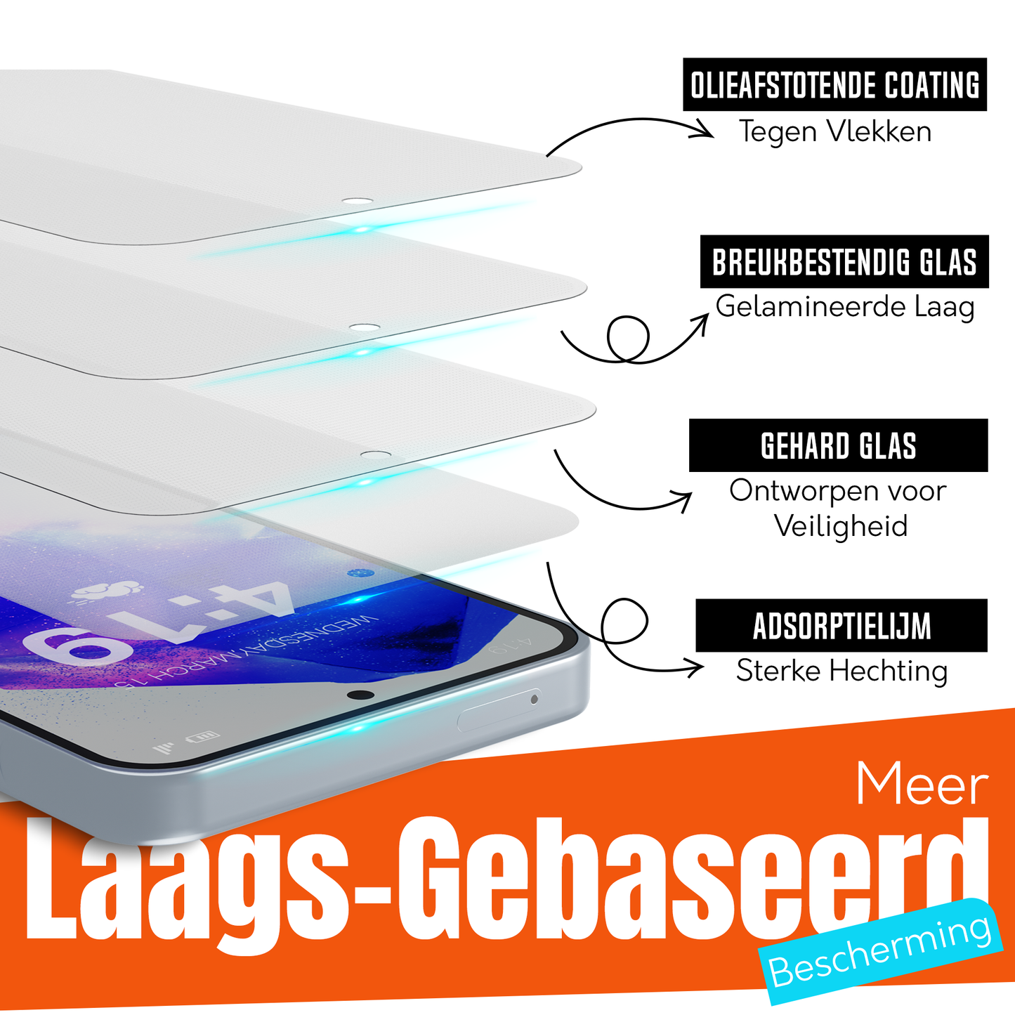 My Case 9H Gehard Glas Screenprotector voor Samsung Galaxy A55