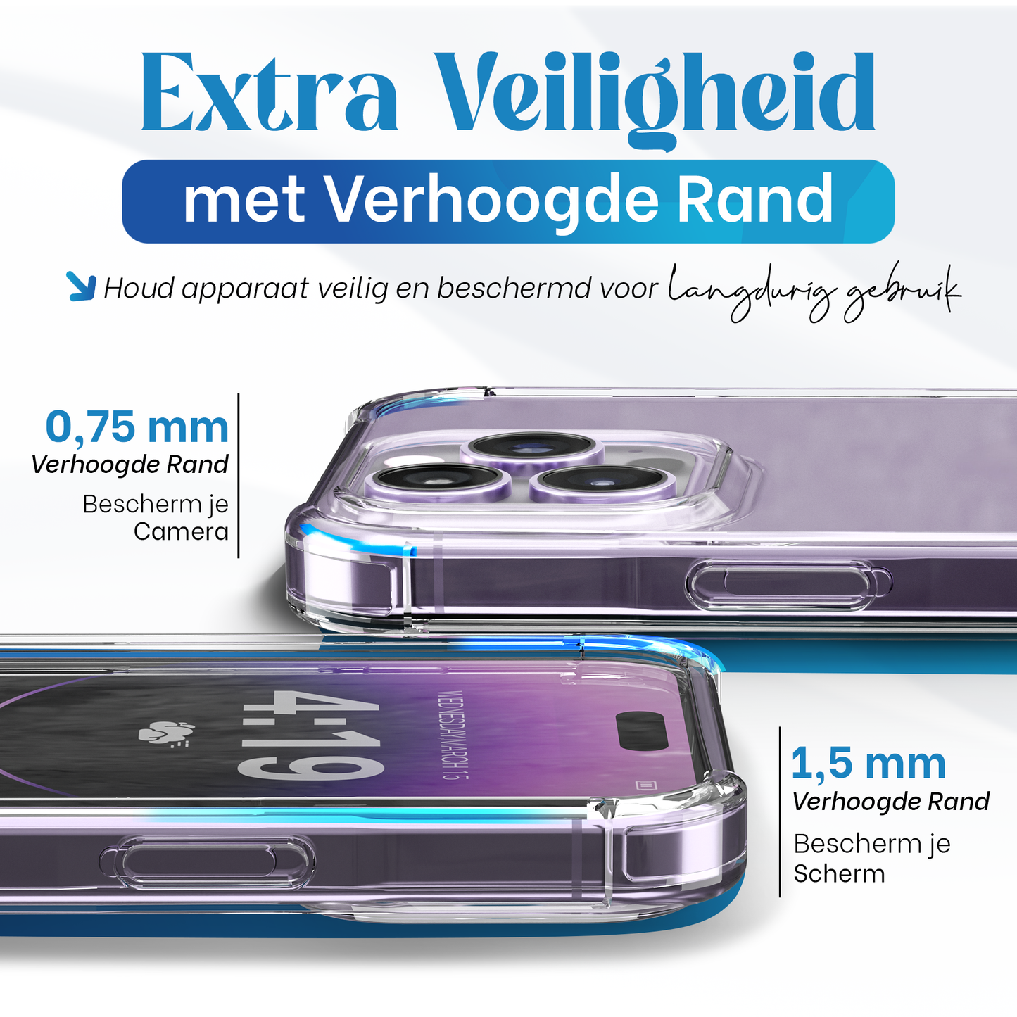 iTech Bumper Hoesje voor iPhone 14 Pro Max – Slank, Schokbestendig & Beschermend