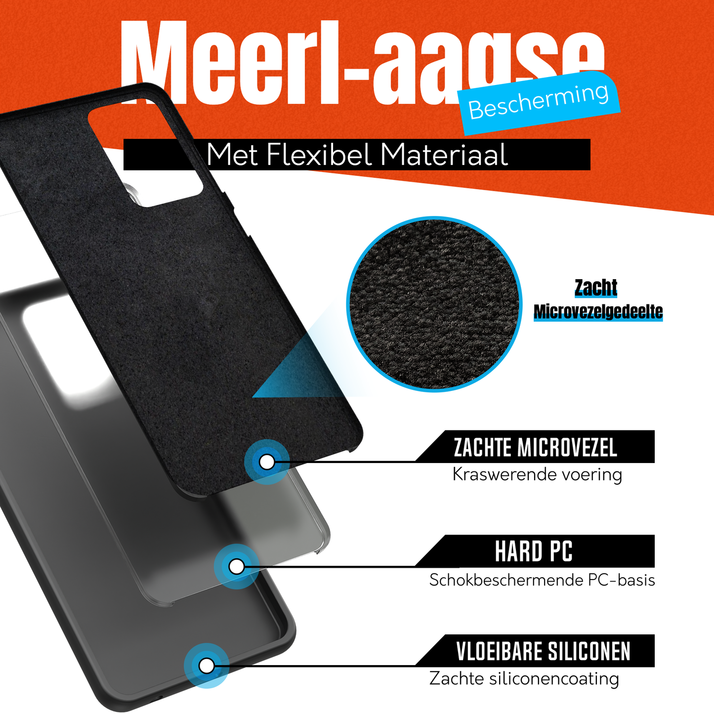 My Case Zwarte Siliconen Hoes voor Samsung Galaxy A51 – Slank Maar Beschermend