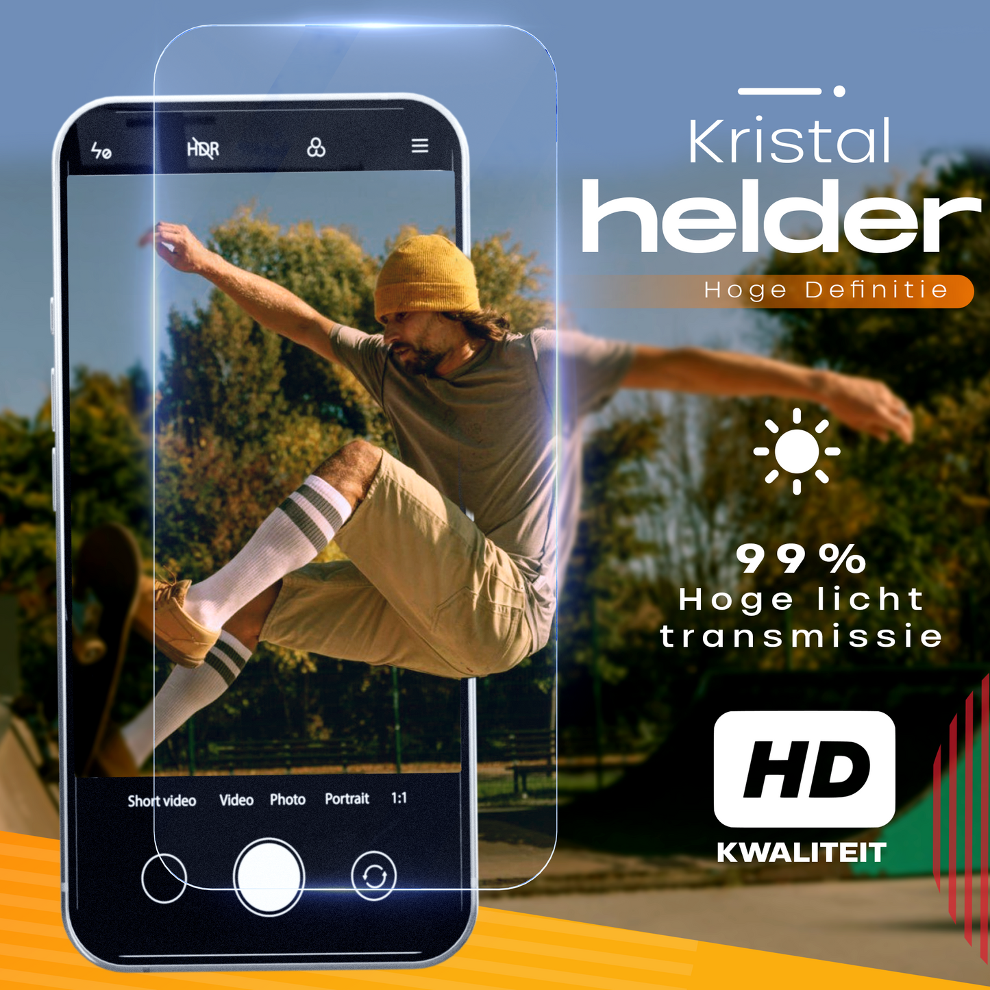 Solutionss4 Screenprotector voor iPhone 15 – Case Vriendelijk